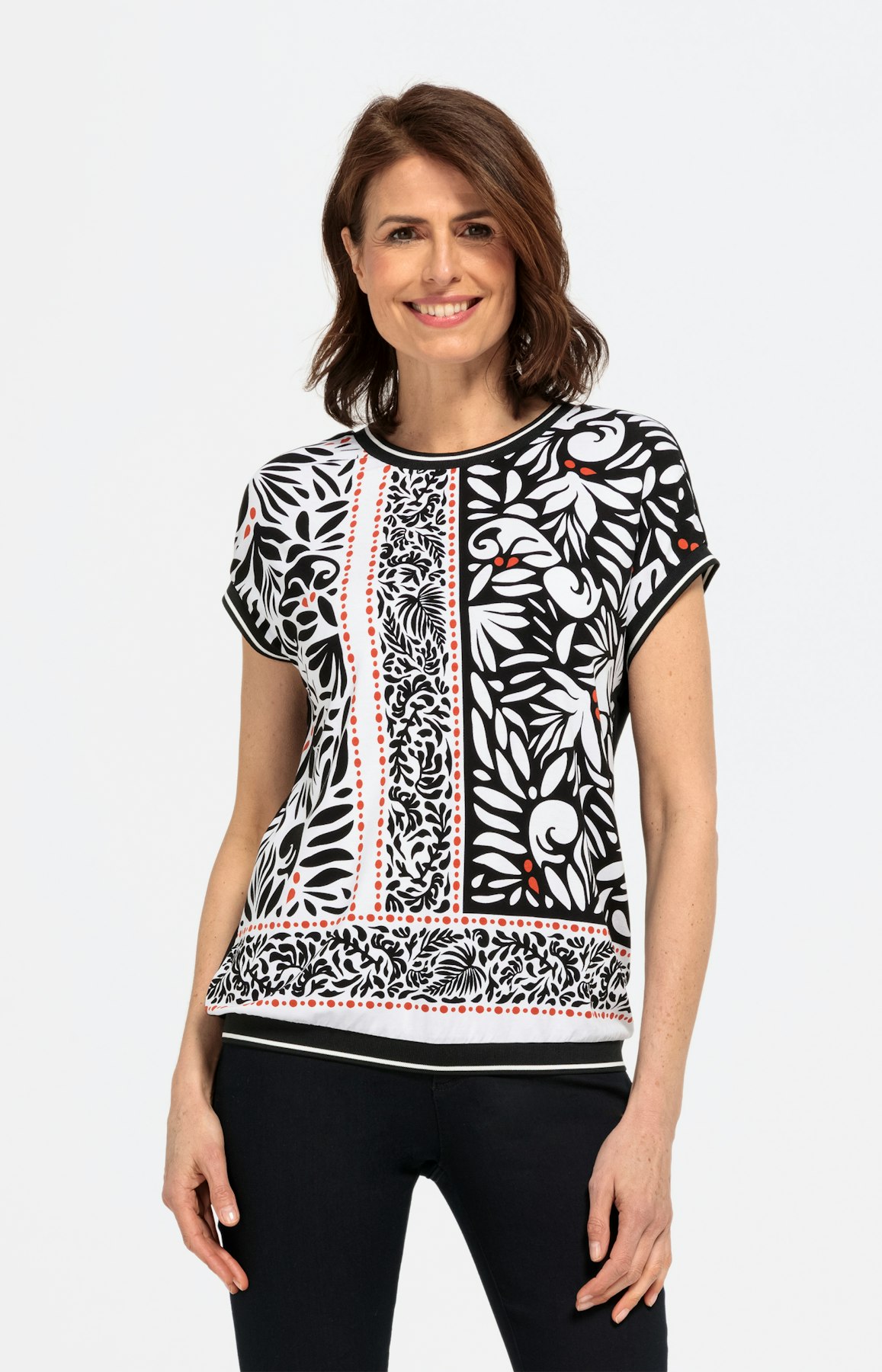 Gemustertes Kurzarm-Shirt