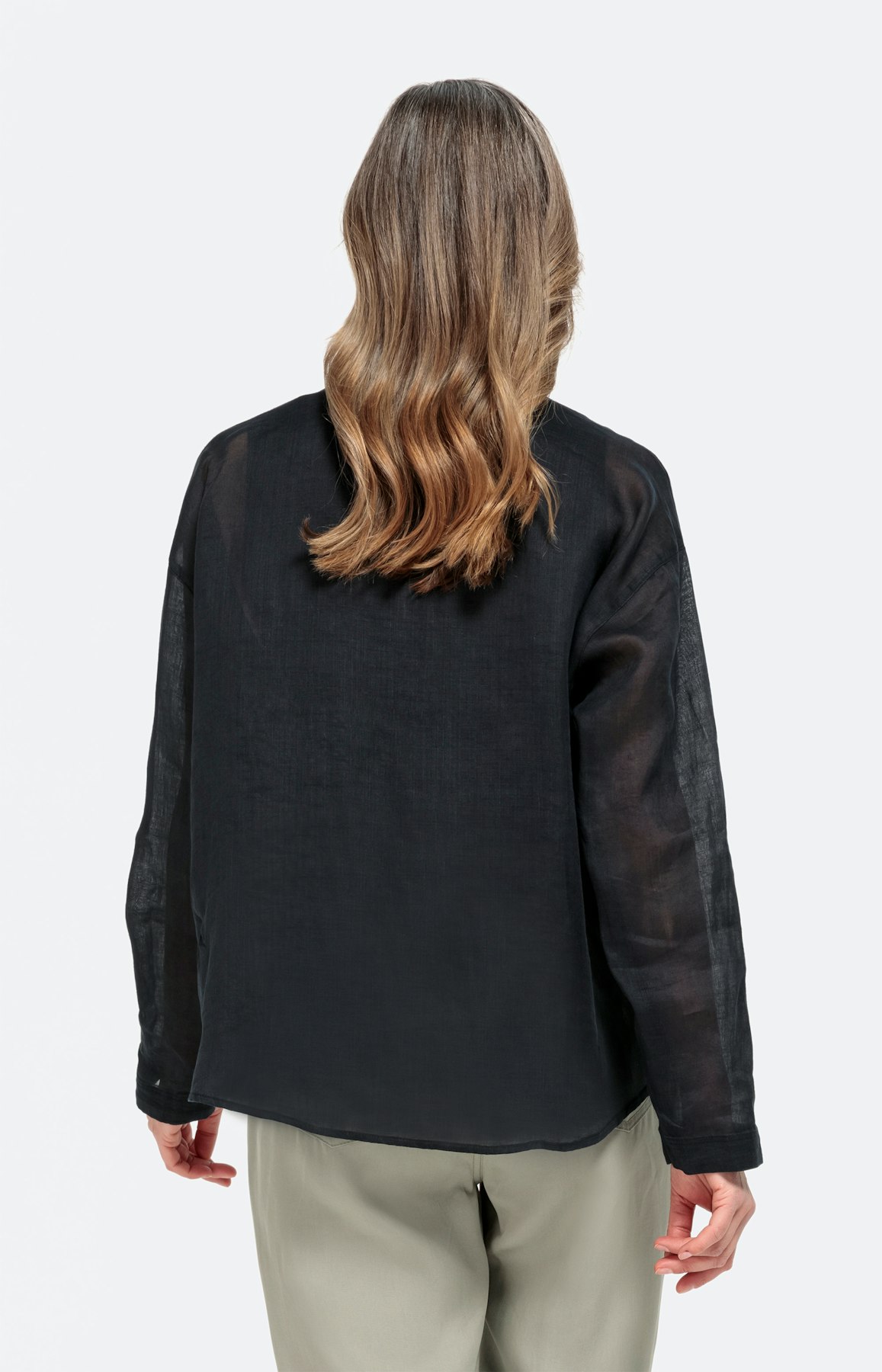 Bluse mit langem Arm und Umlegekragen