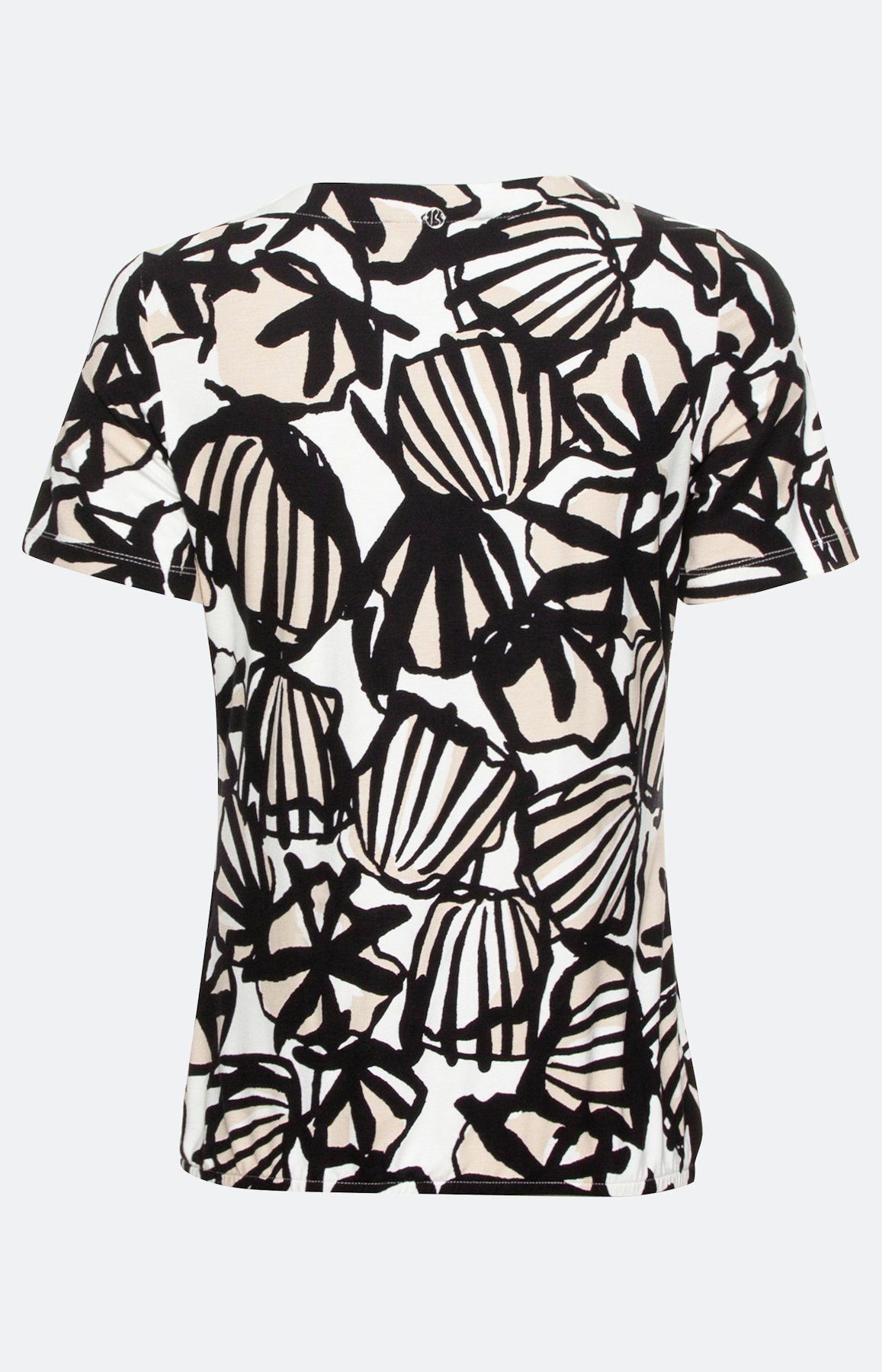 Gemustertes T-Shirt mit elastischem Saum