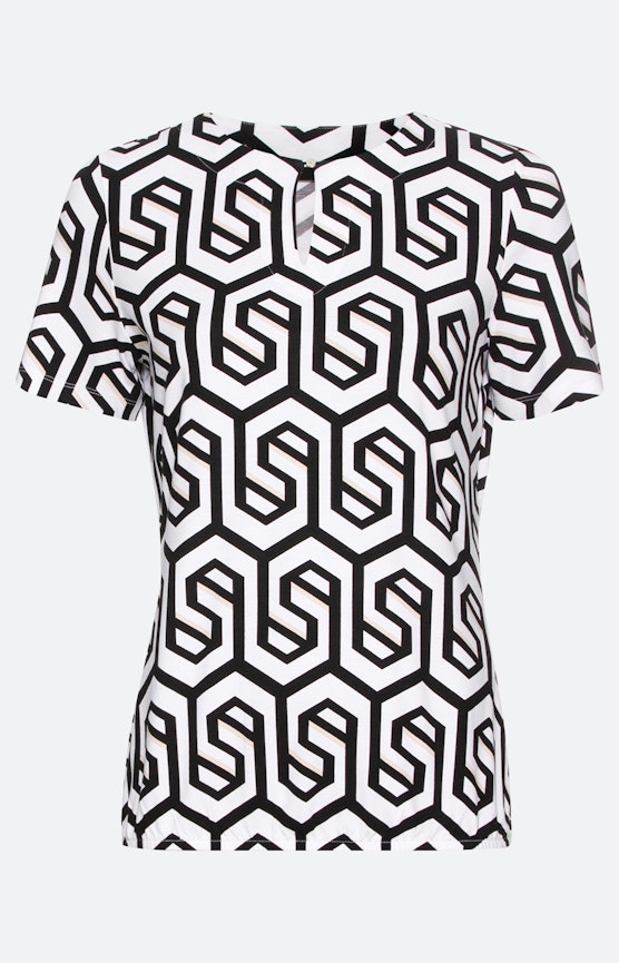 Halbarm-Shirt mit Grafik-Muster