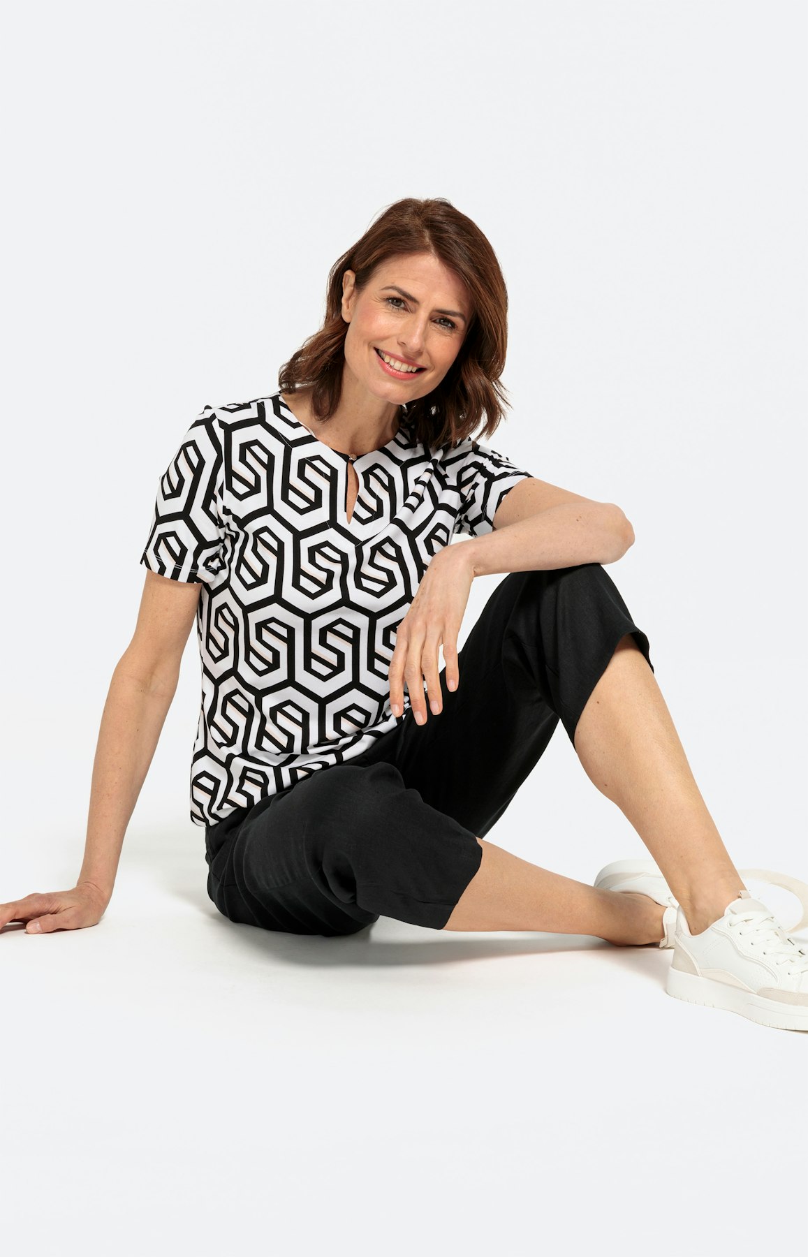 Halbarm-Shirt mit Grafik-Muster