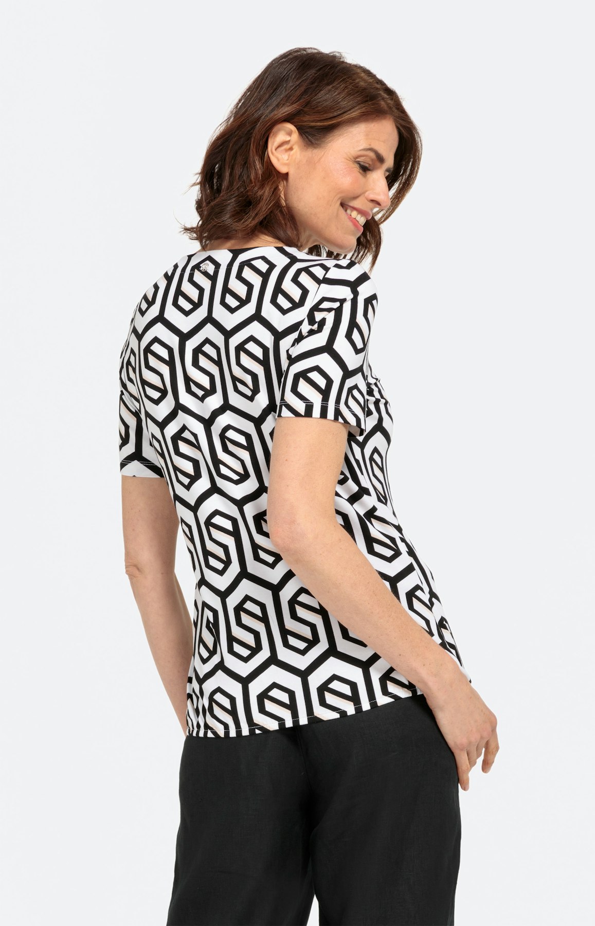 Halbarm-Shirt mit Grafik-Muster