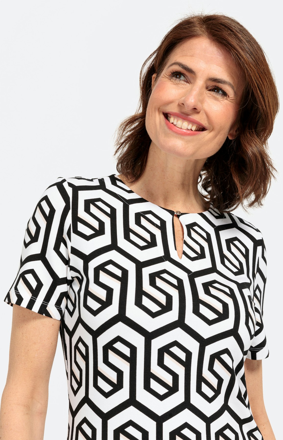 Halbarm-Shirt mit Grafik-Muster