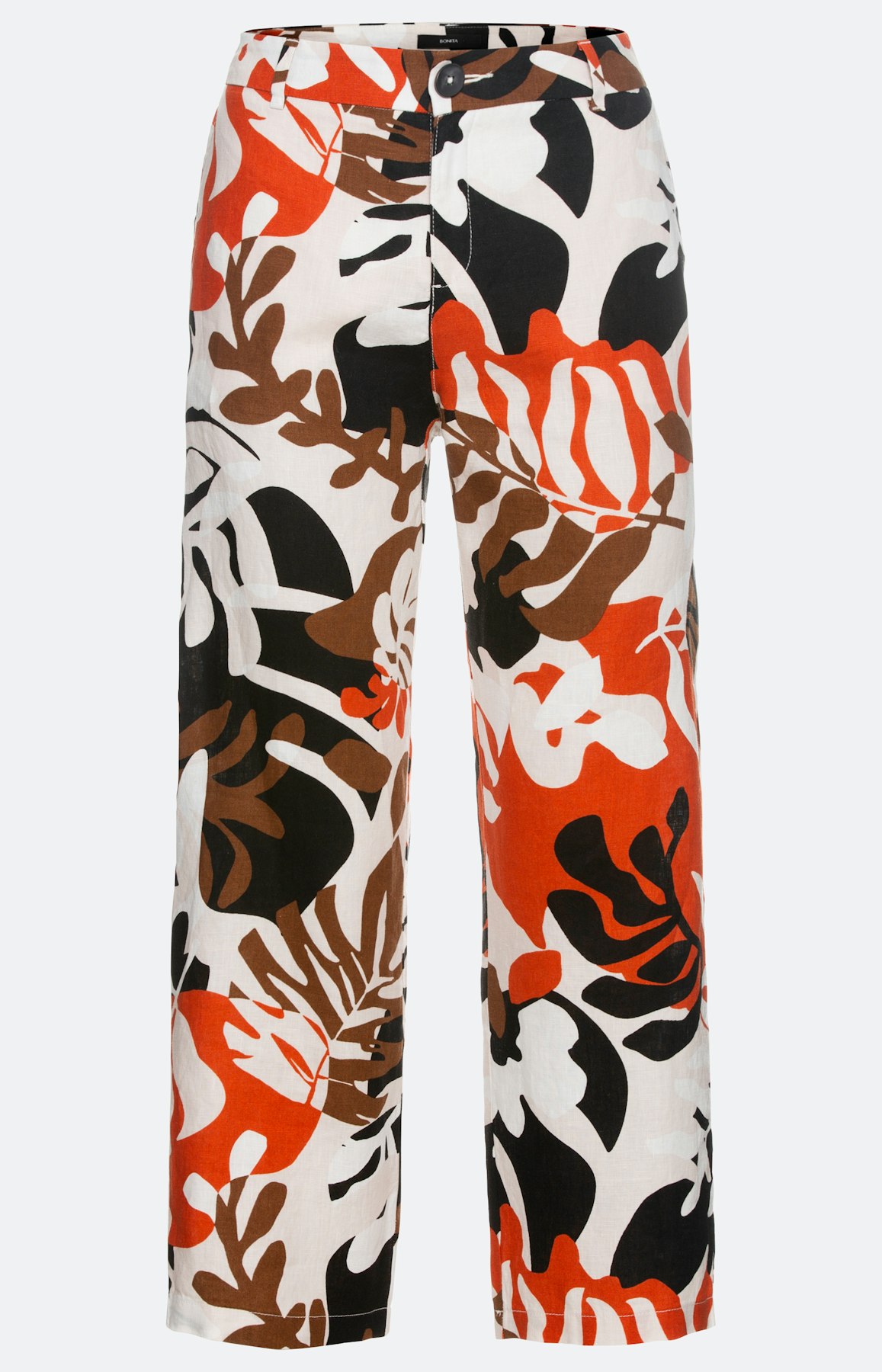 Gedessineerde linnen culotte