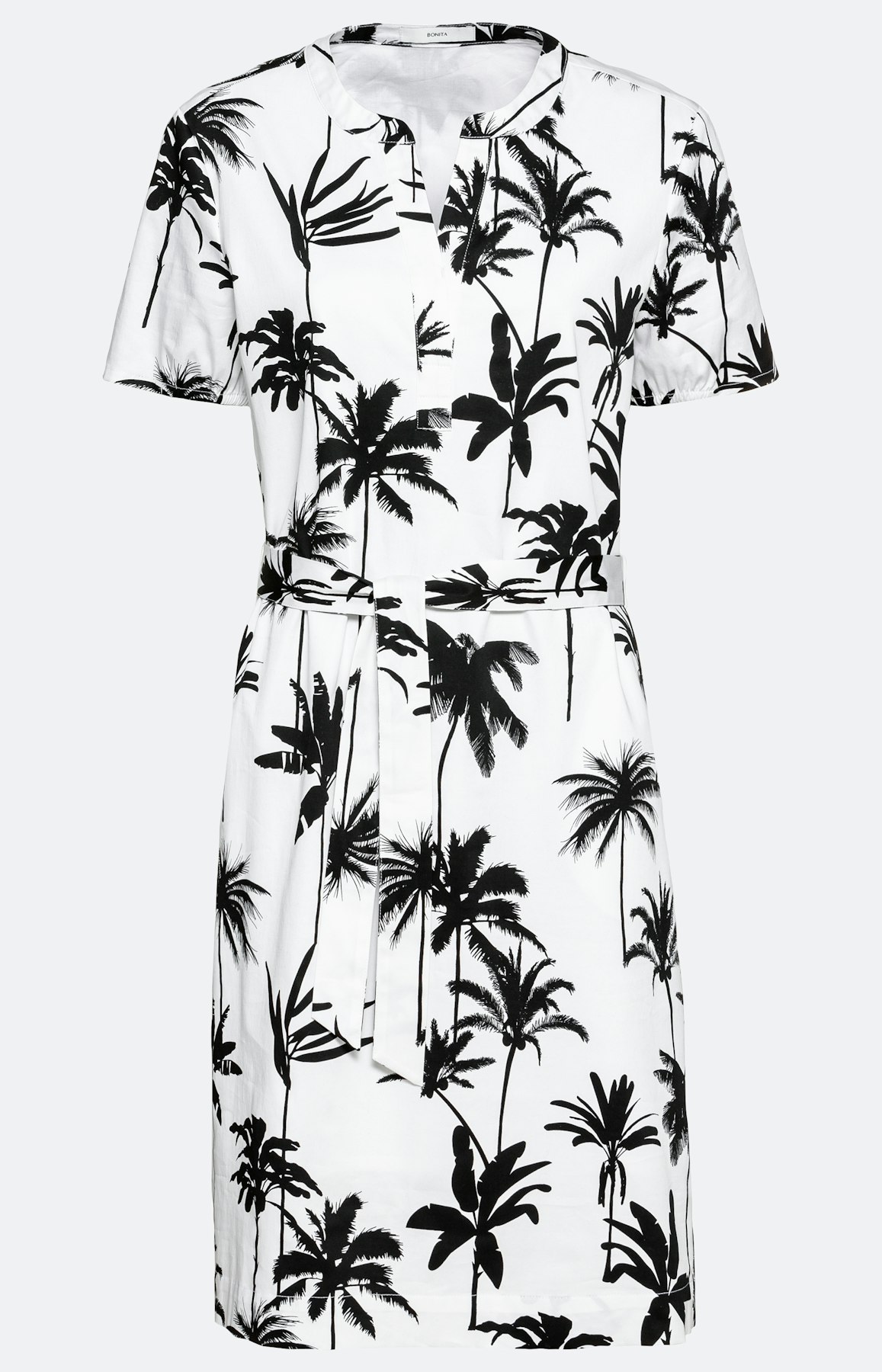 Halbarm-Kleid in Papertouch-Qualität