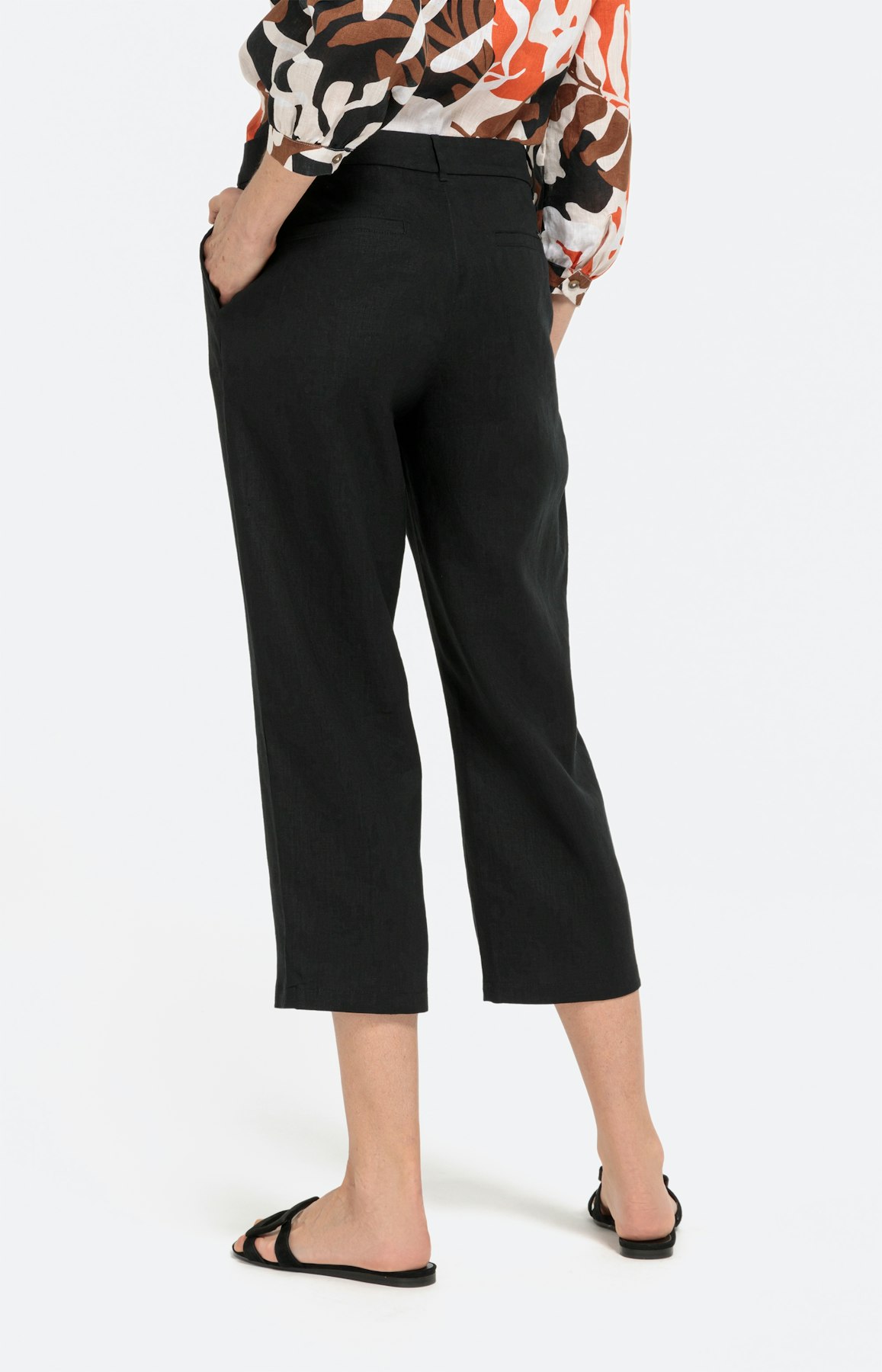 Weite Culotte aus Leinen