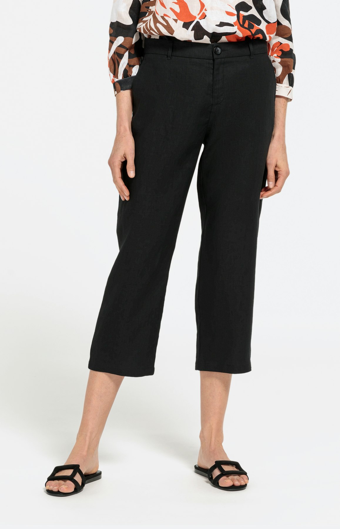 Weite Culotte aus Leinen