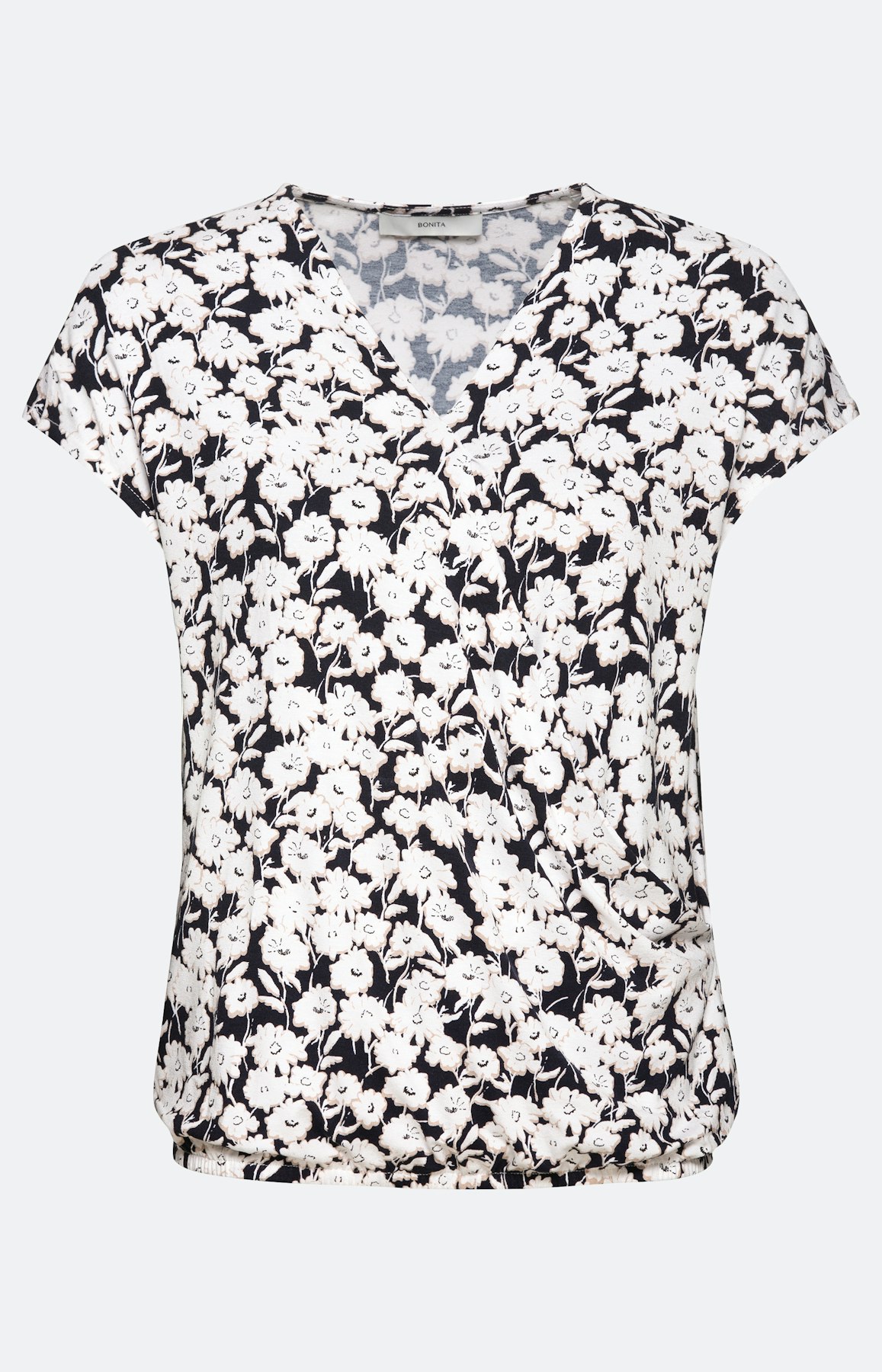 Millefleur-Shirt in Wickeloptik