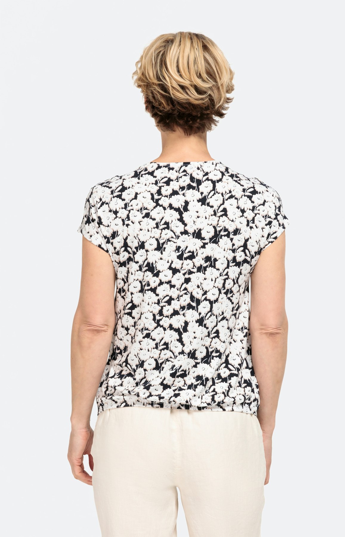 Millefleur-Shirt in Wickeloptik