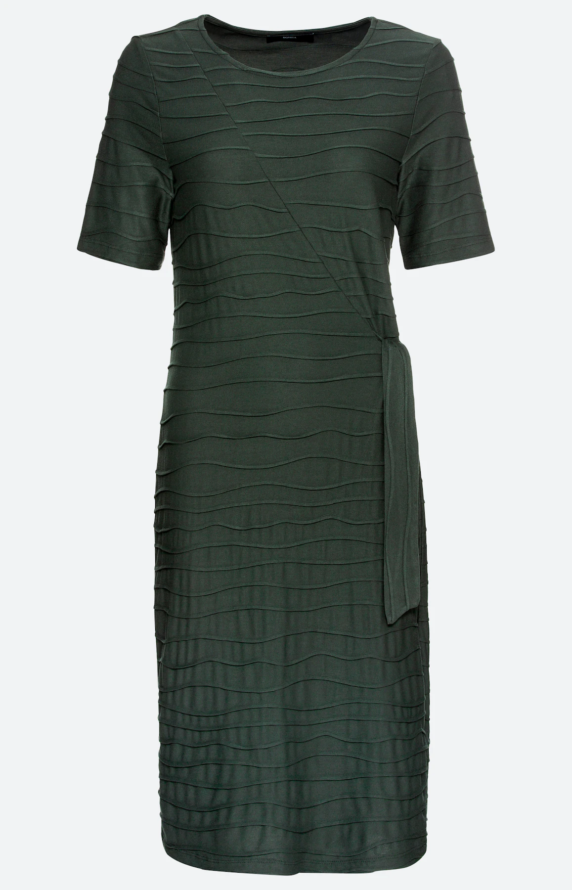 Halbarm-Jerseykleid in Wickel-Optik