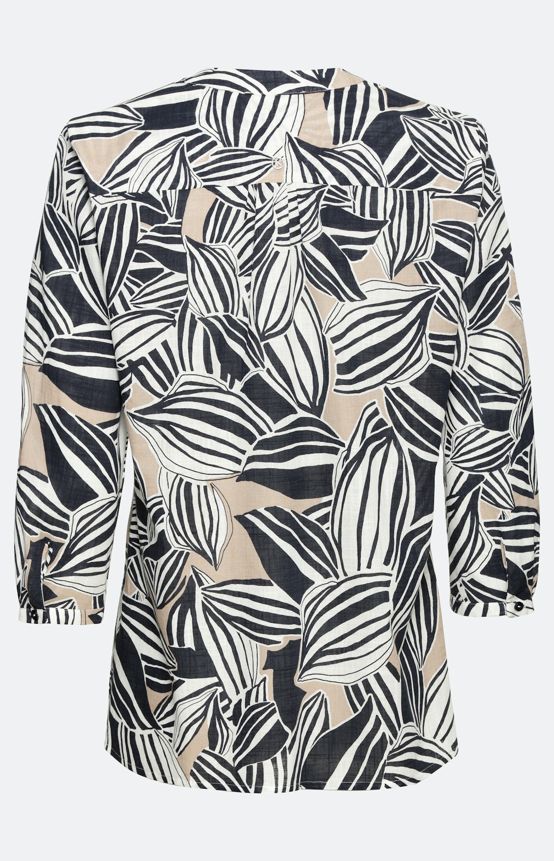 Tunika-Bluse mit Blätterprint