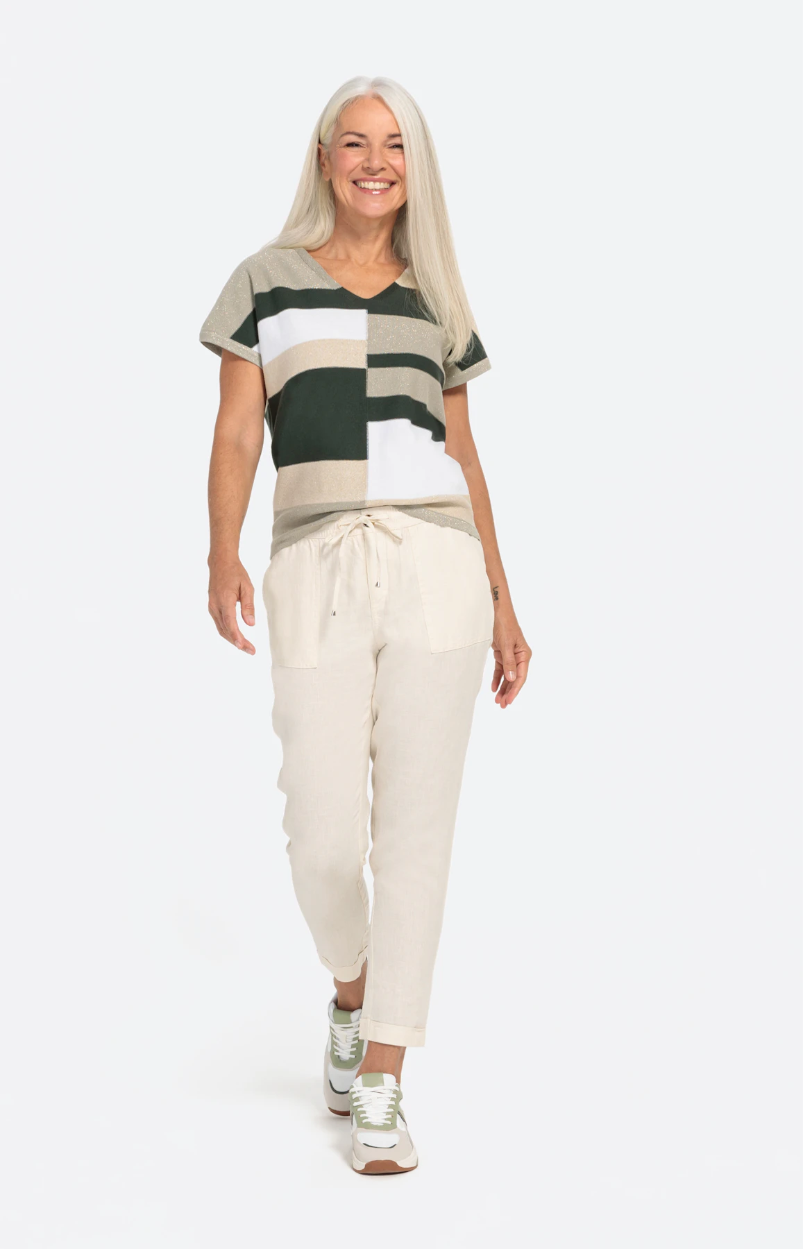Lilliana Colorblock Pullover Casual PLUS Shorts