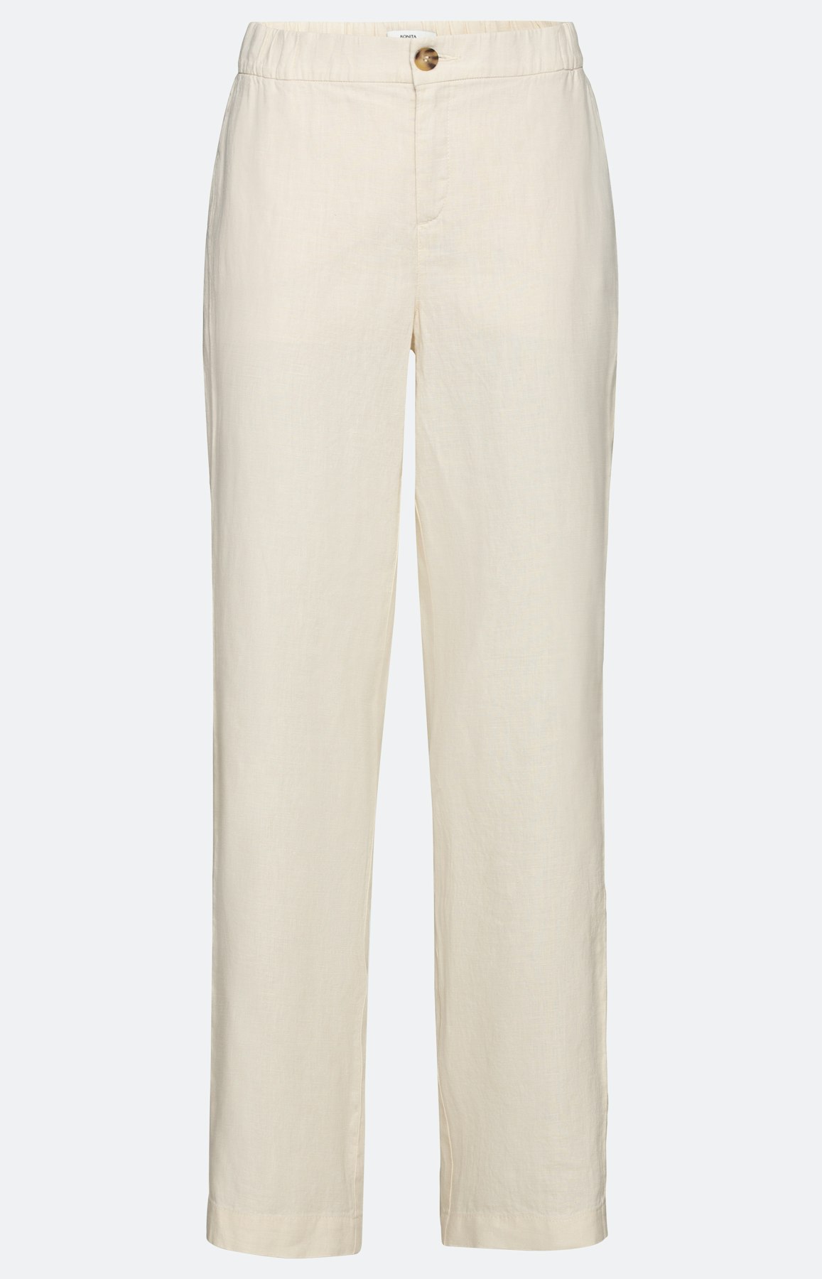 Linnen broek met wijde pijpen