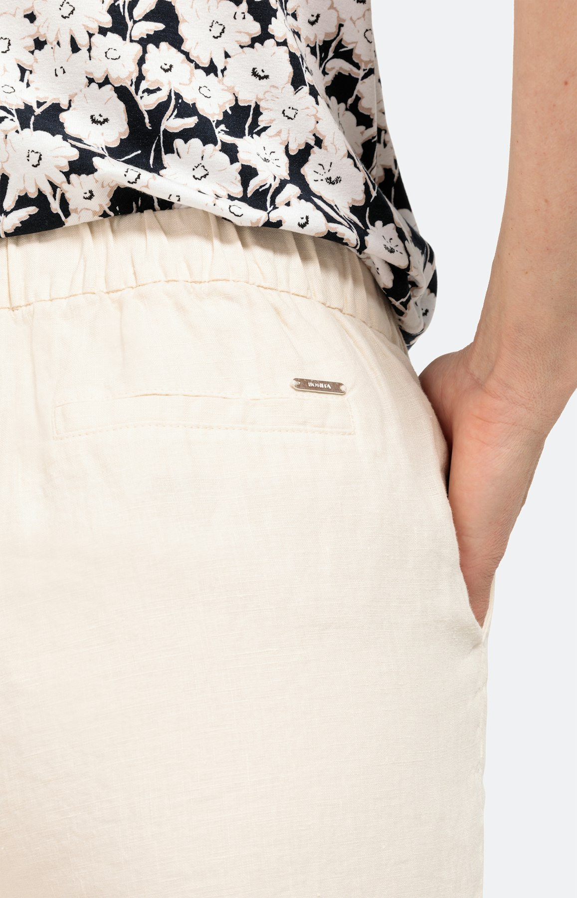 Linnen broek met wijde pijpen