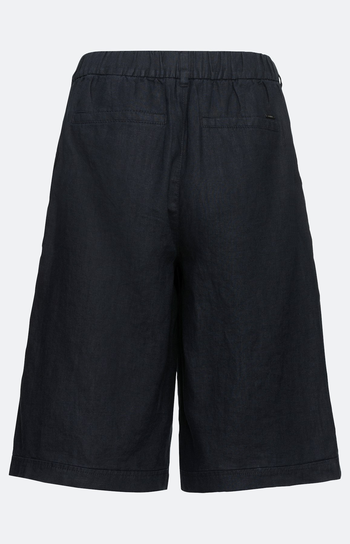Bermuda aus Leinen mit weitem Bein