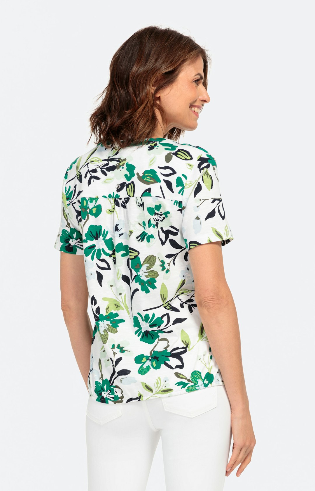 Kurzarm-Shirt mit Blumenprint