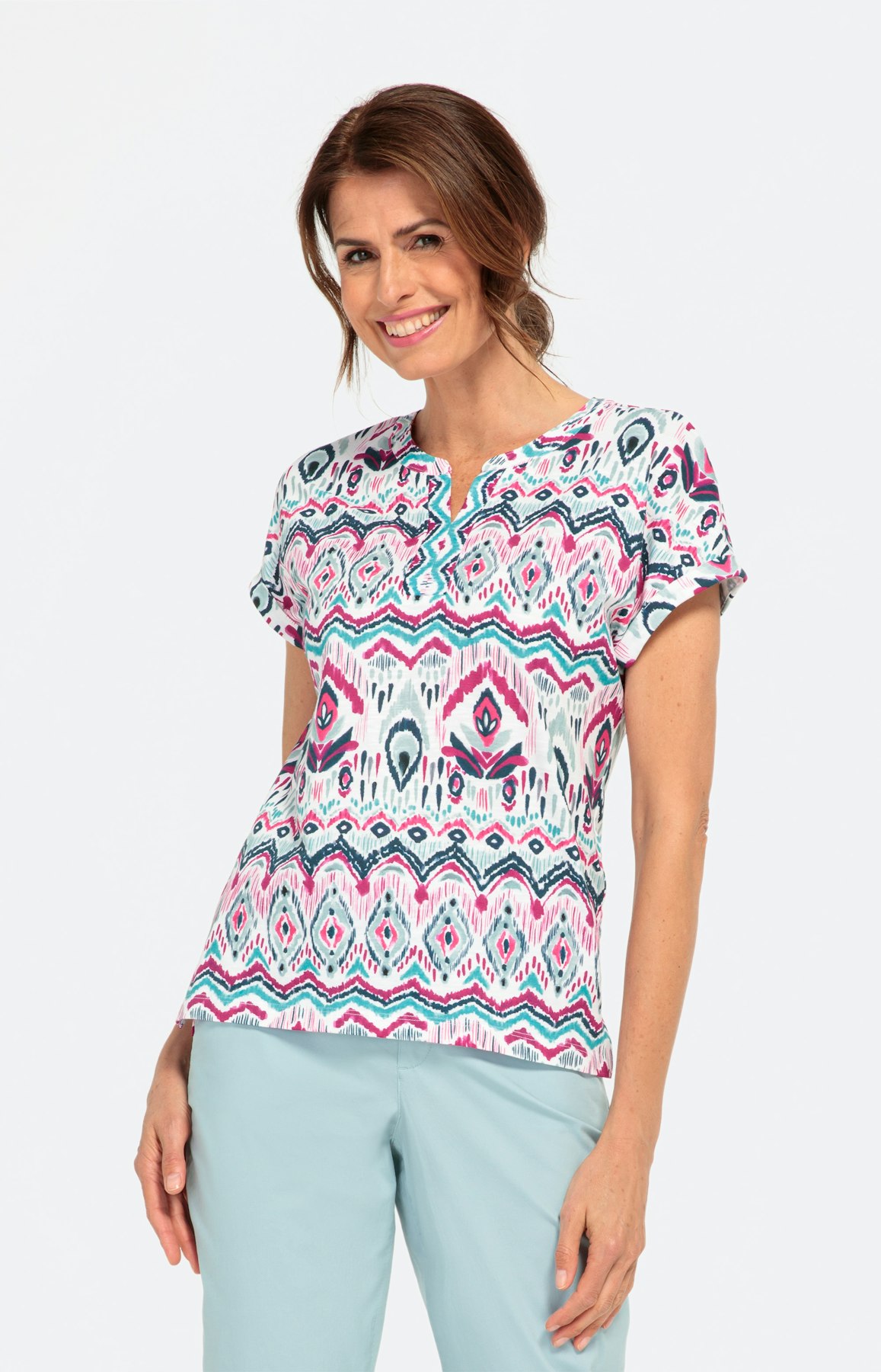 T-Shirt mit Print und kurzem Arm