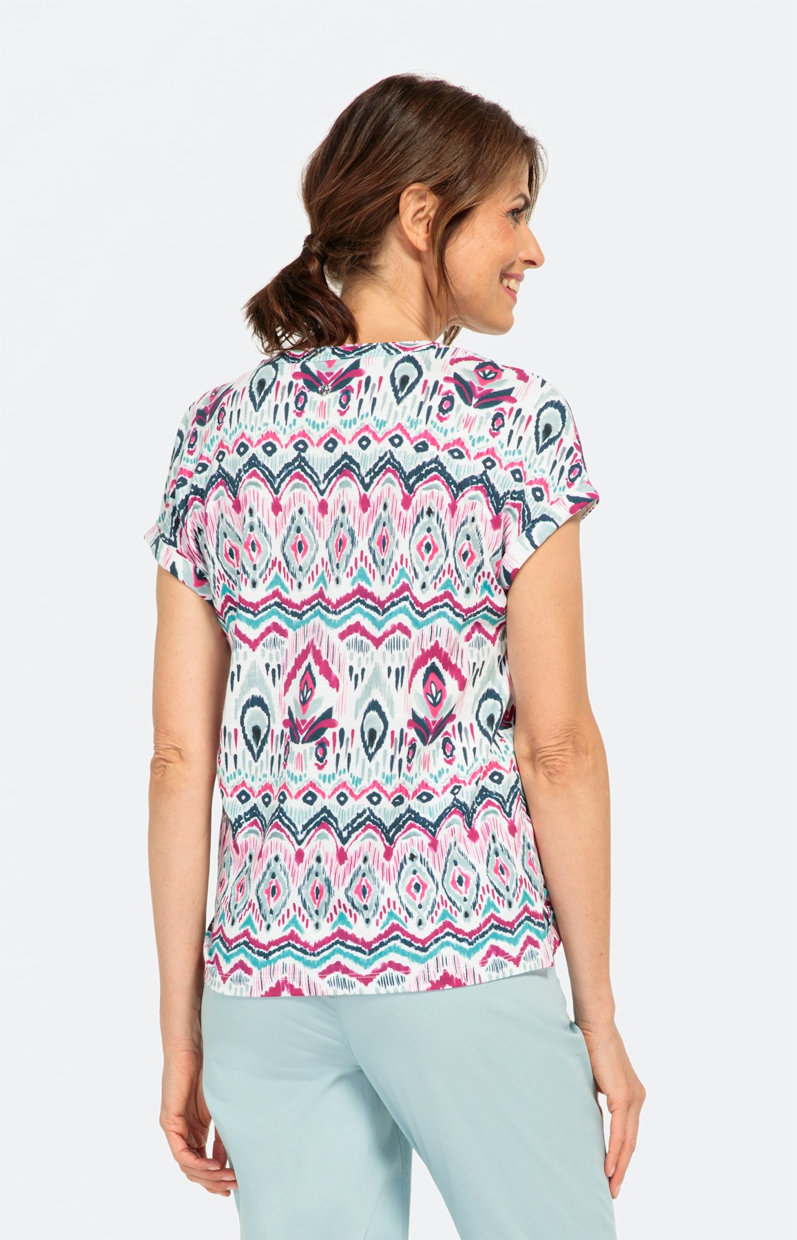 T-Shirt mit Print und kurzem Arm