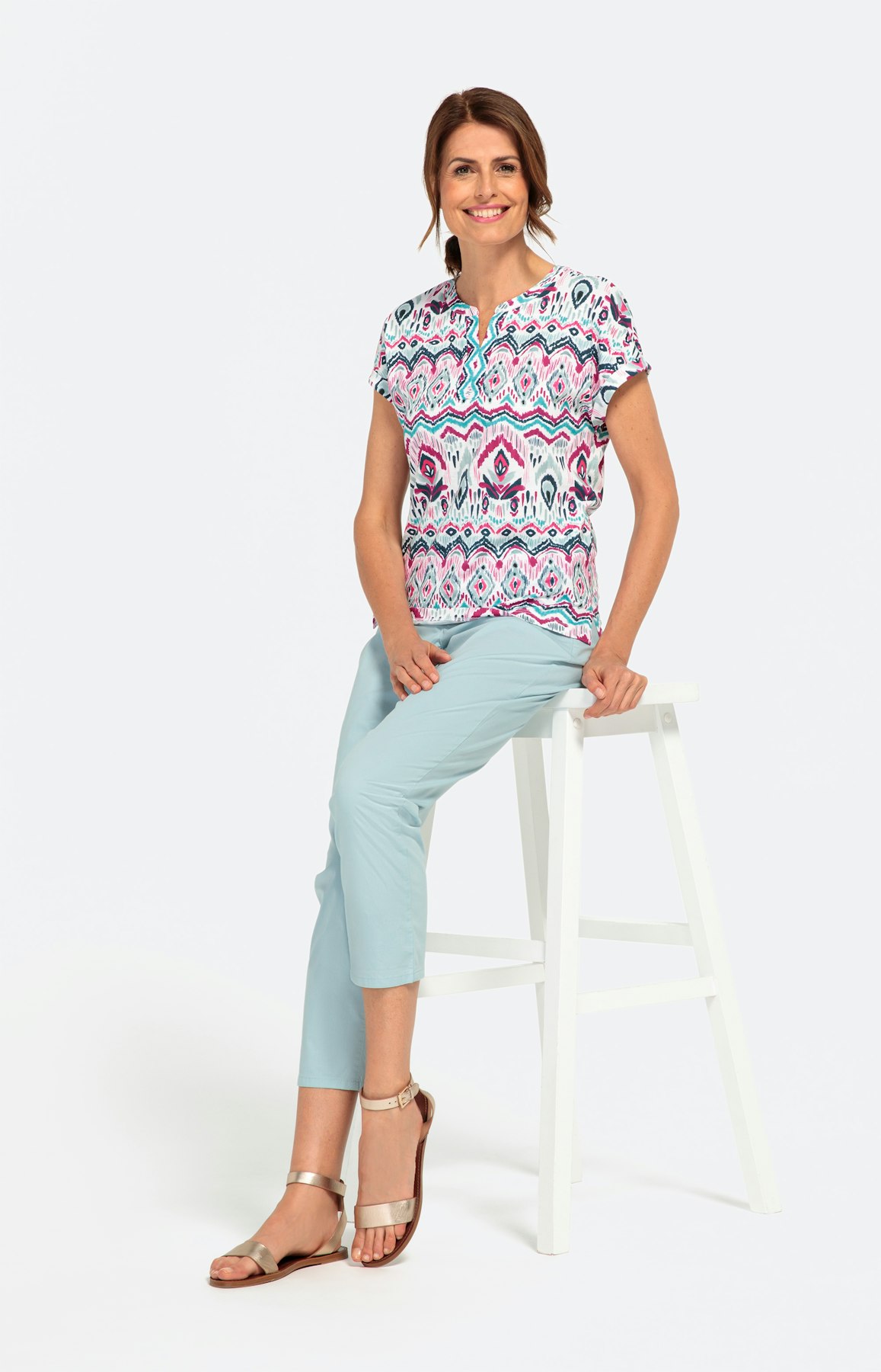 T-Shirt mit Print und kurzem Arm