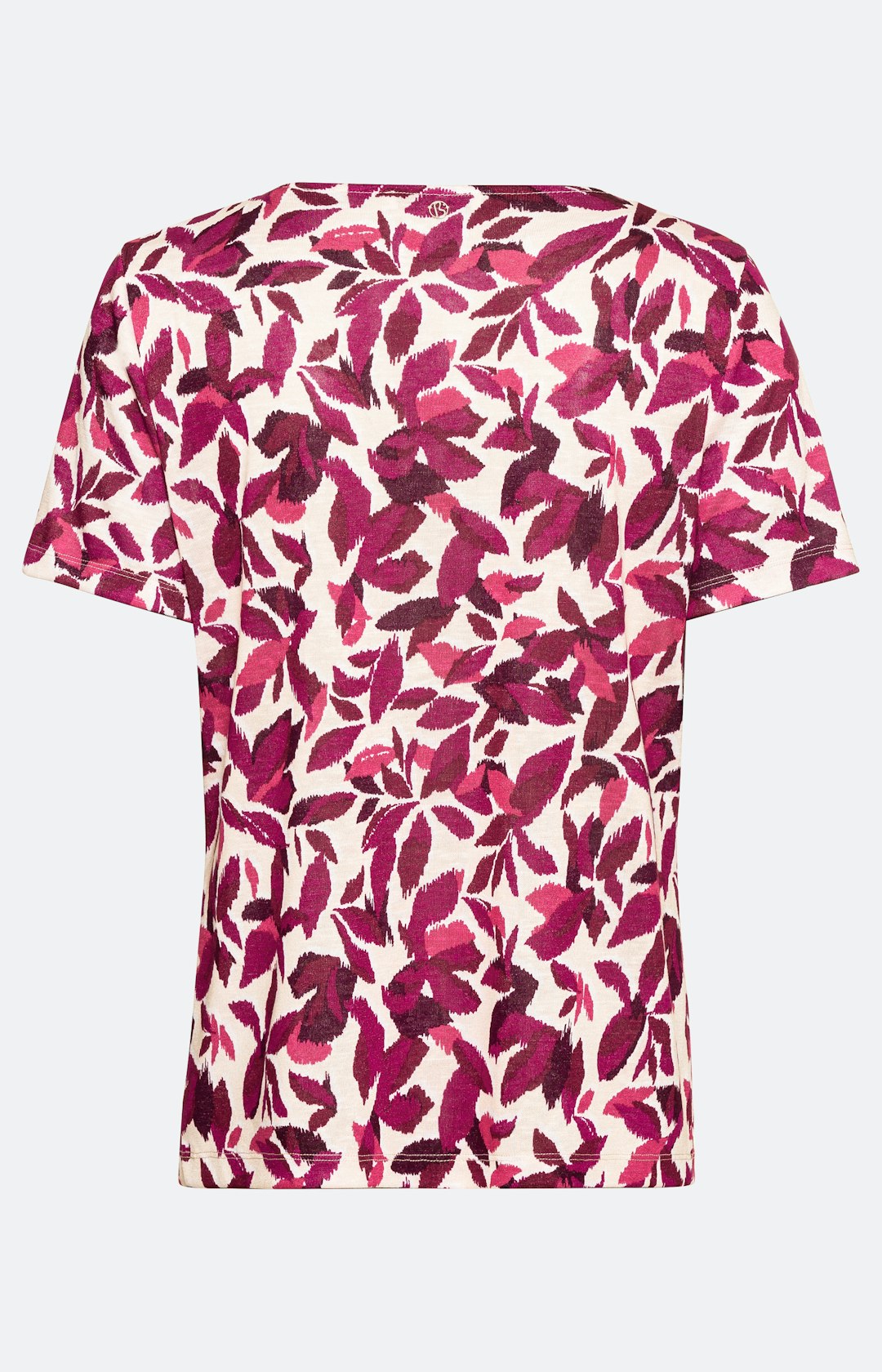 Kurzarm-Shirt mit Blätterprint