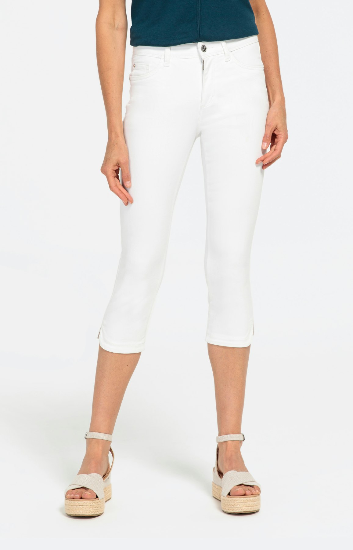 Capri-Jeans mit Schlitzen 22inch