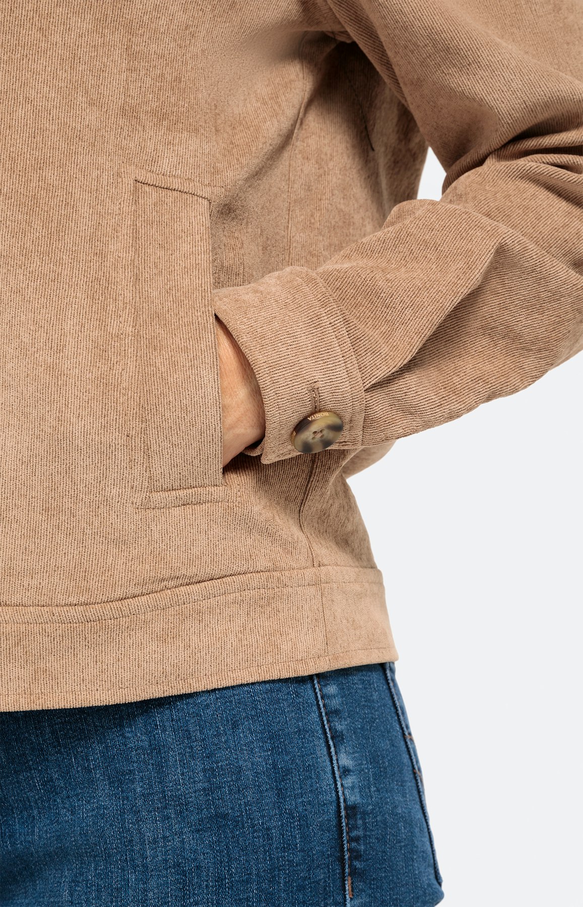 Kort corduroy-jack met stretch