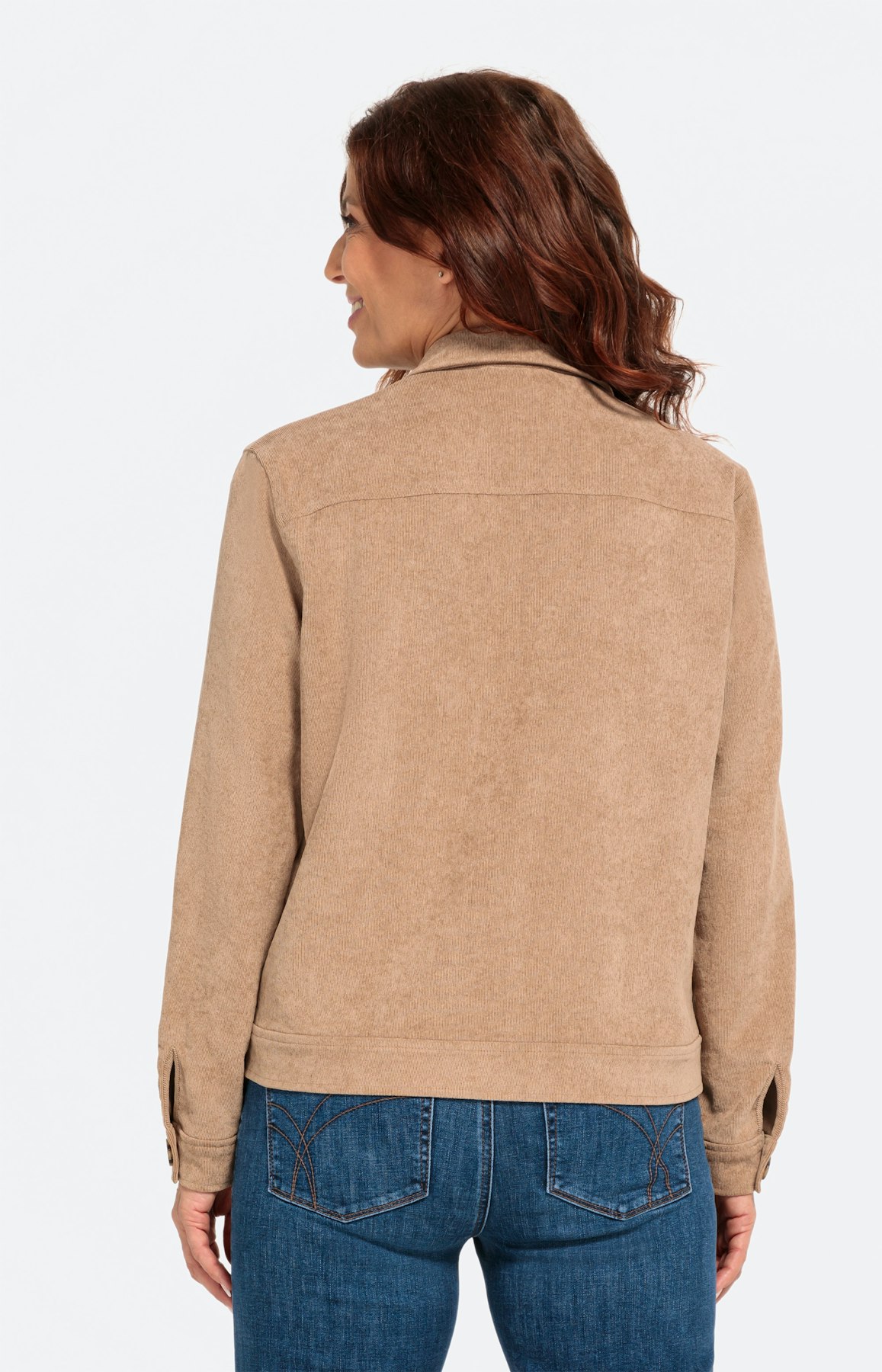 Kort corduroy-jack met stretch