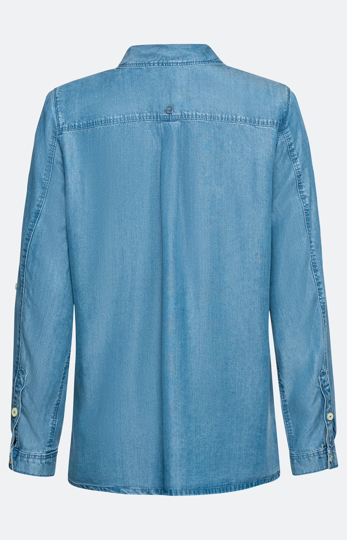 Langarm-Bluse aus Tencel-Denim