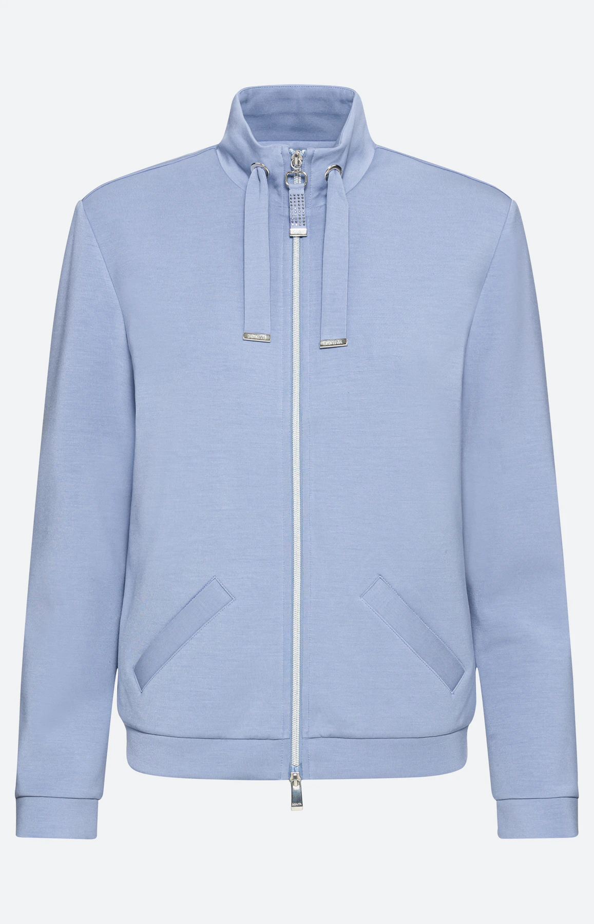 Langarm-Sweatjacke mit Kragen