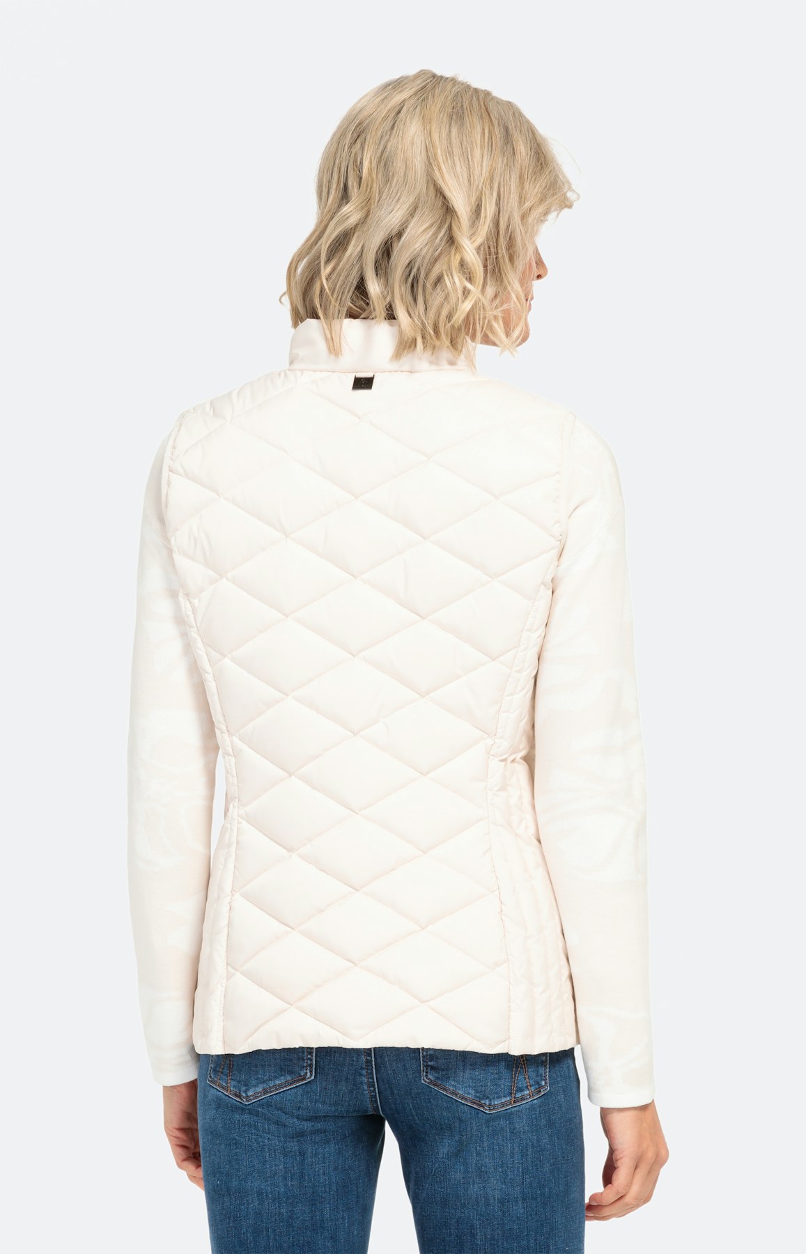 Lichtgewicht gewatteerd vest met kraag