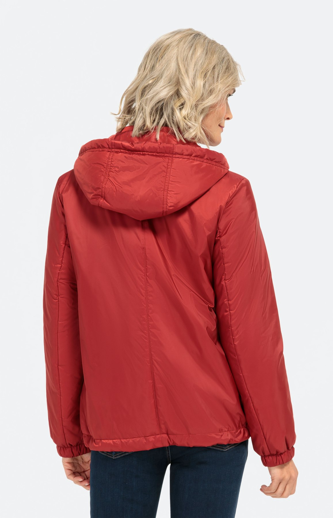 Wattierte Jacke mit elastischen Bündchen