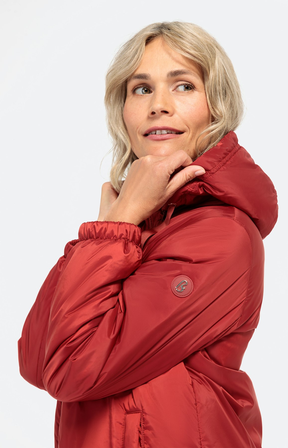 Wattierte Jacke mit elastischen Bündchen