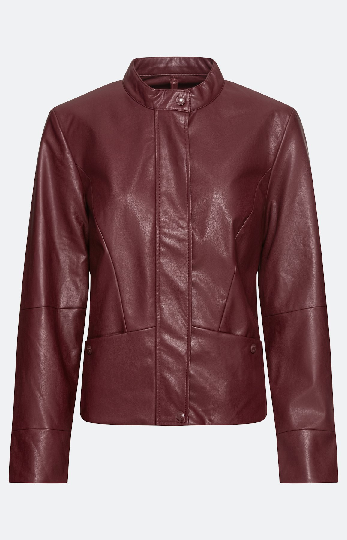 Kunstlederjacke mit Stehkragen