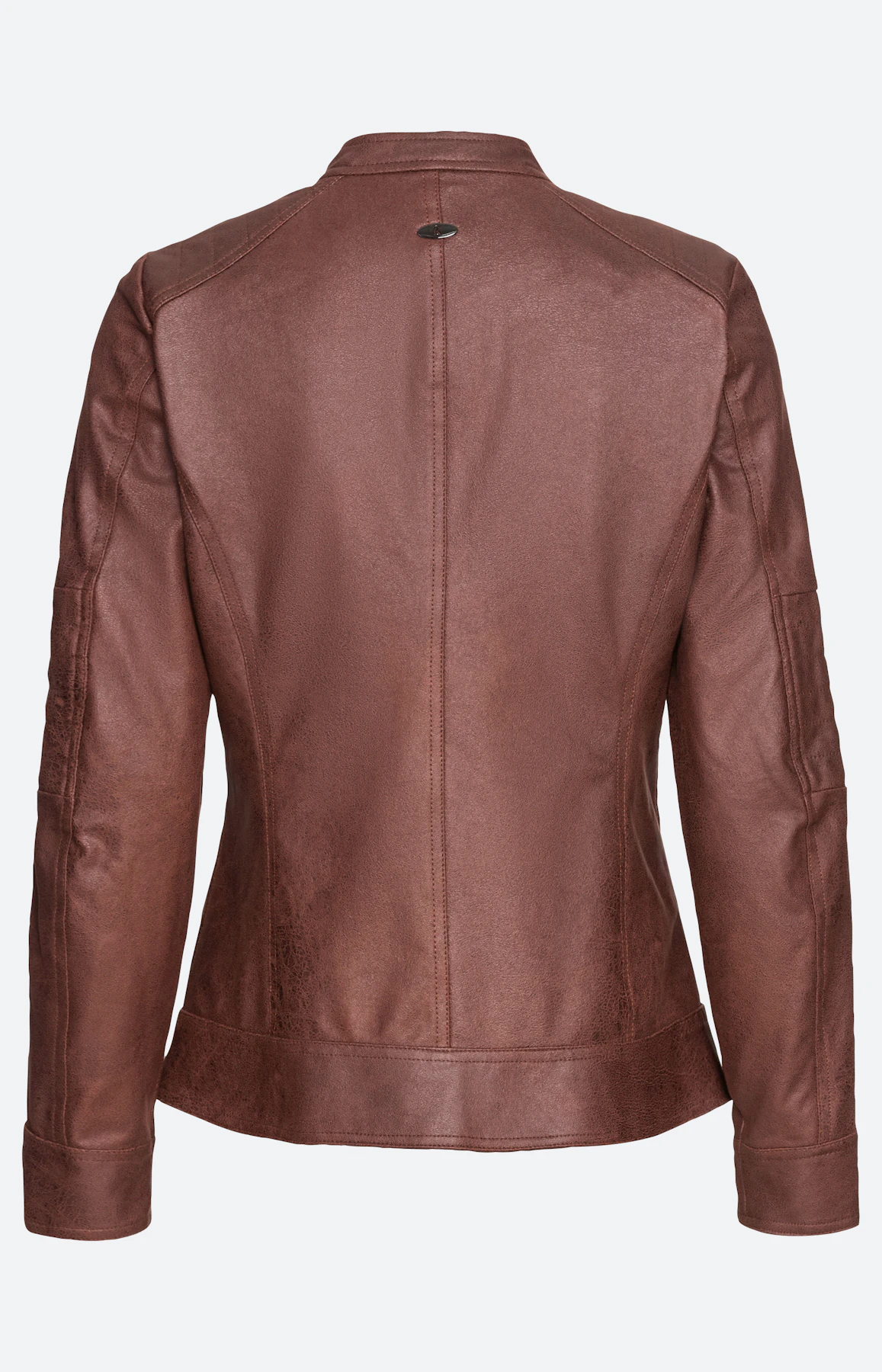 Taillierte Jacke in Lederoptik