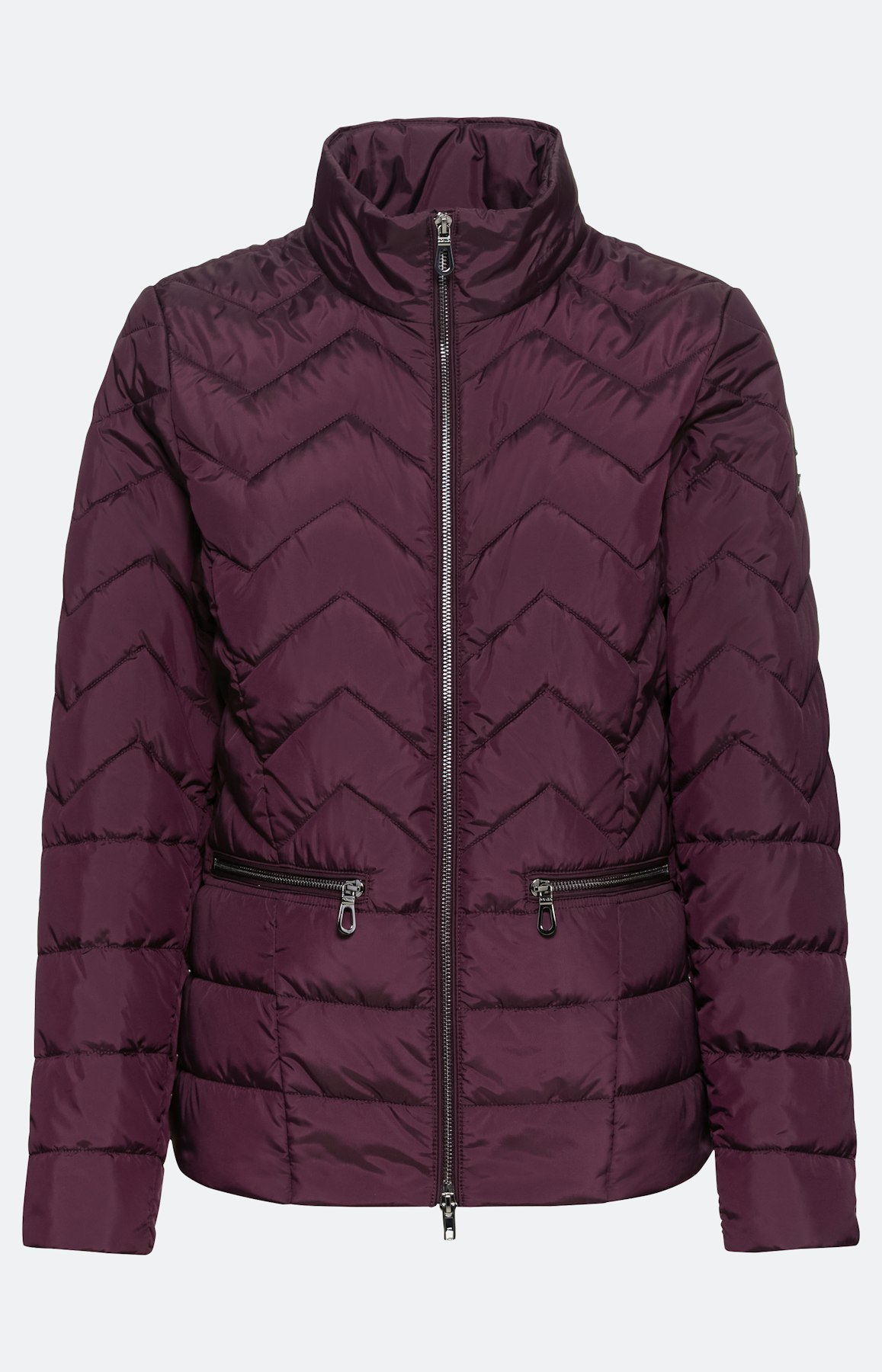 Steppjacke mit versteckter Kapuze