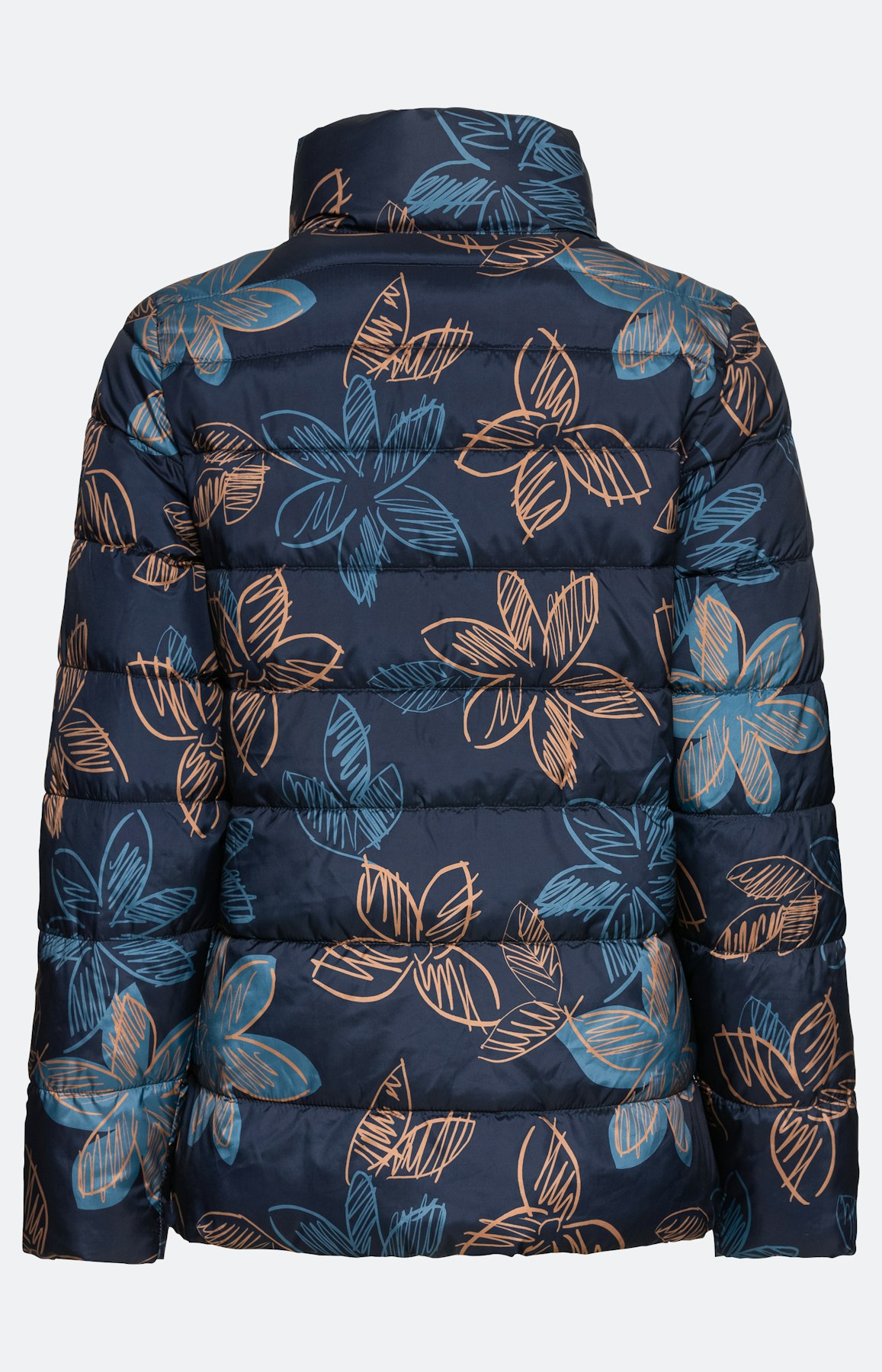 Steppjacke mit Blumenmuster
