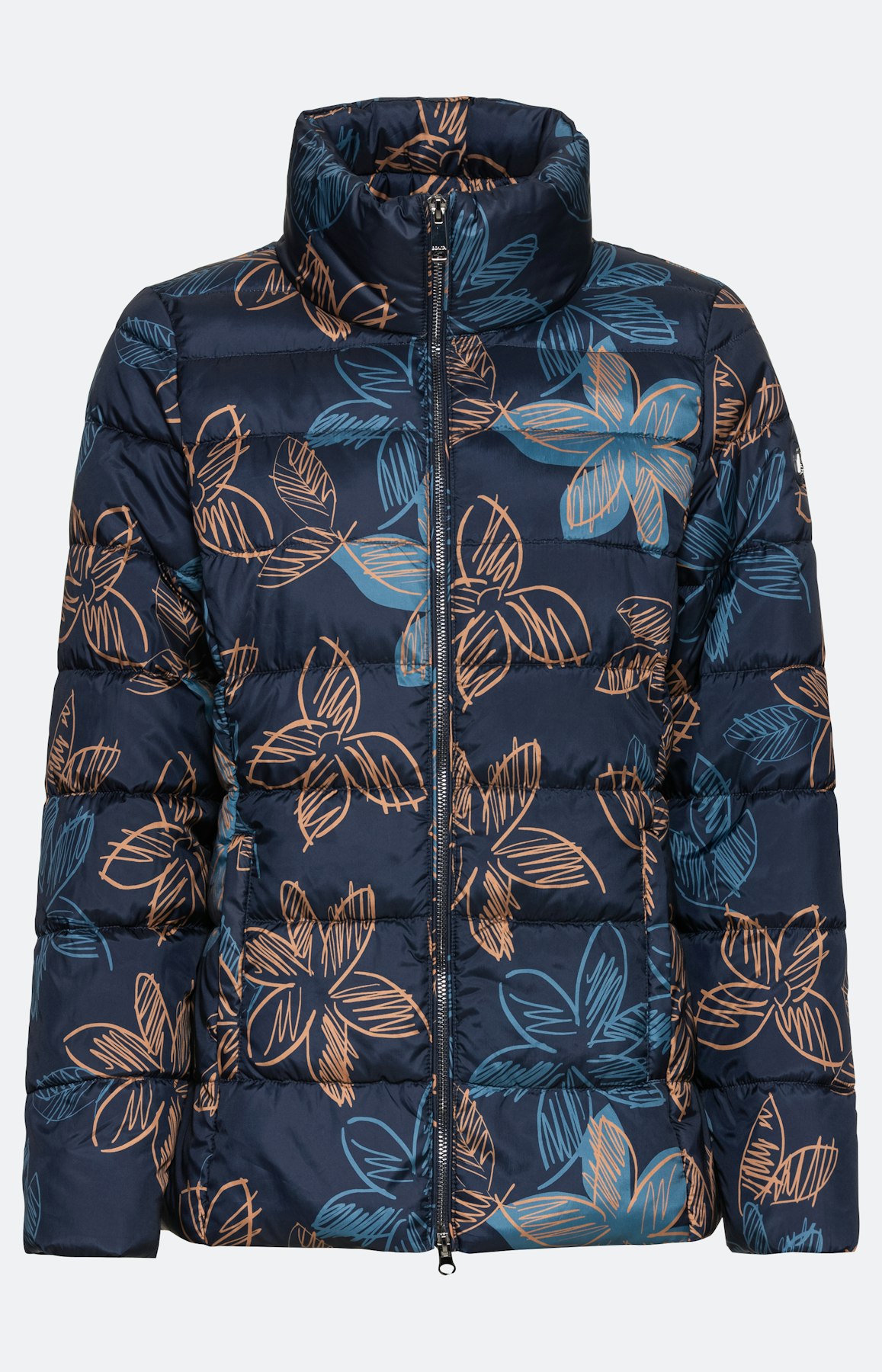 Steppjacke mit Blumenmuster