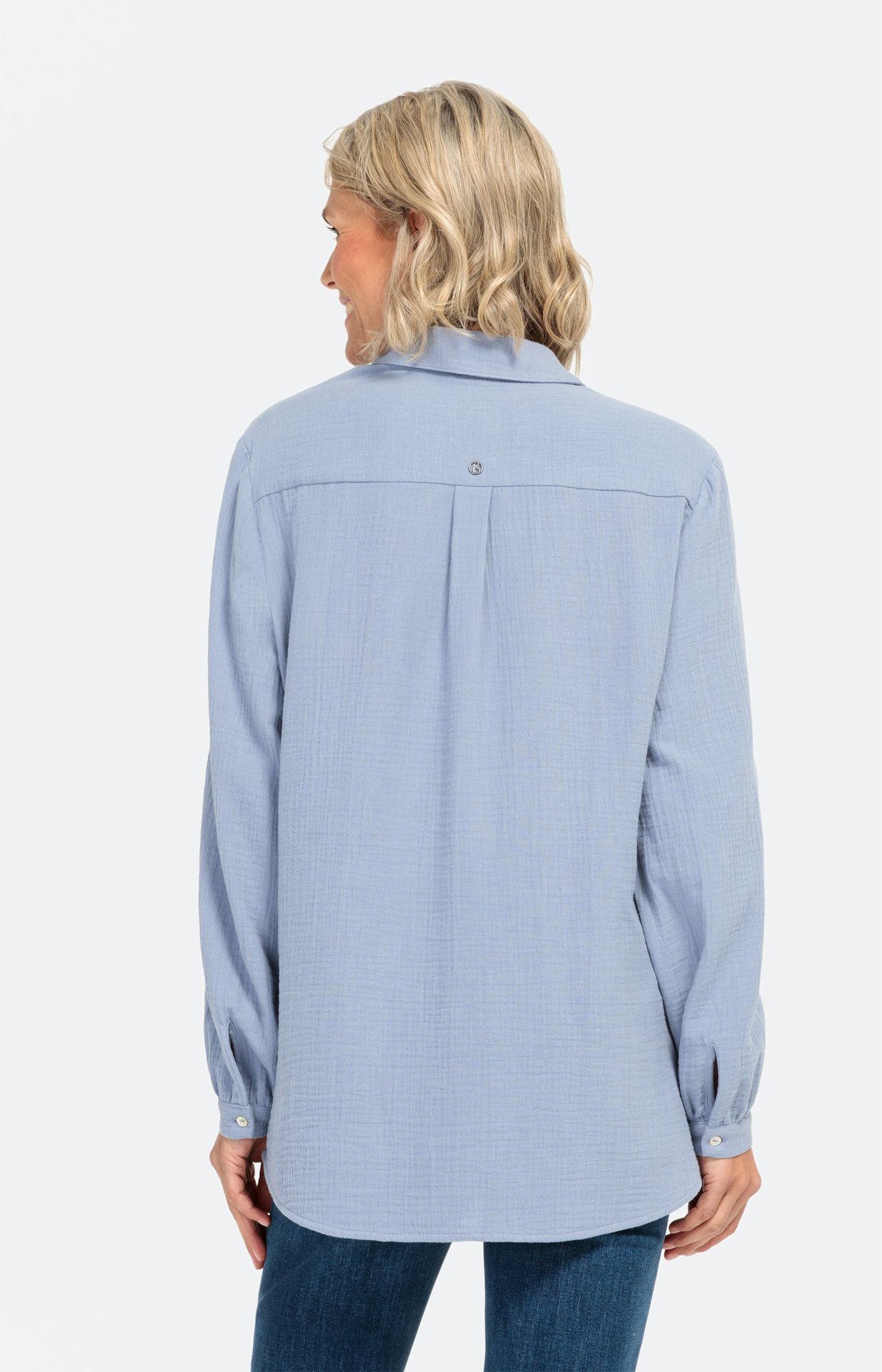 Musselinbluse mit langem Arm