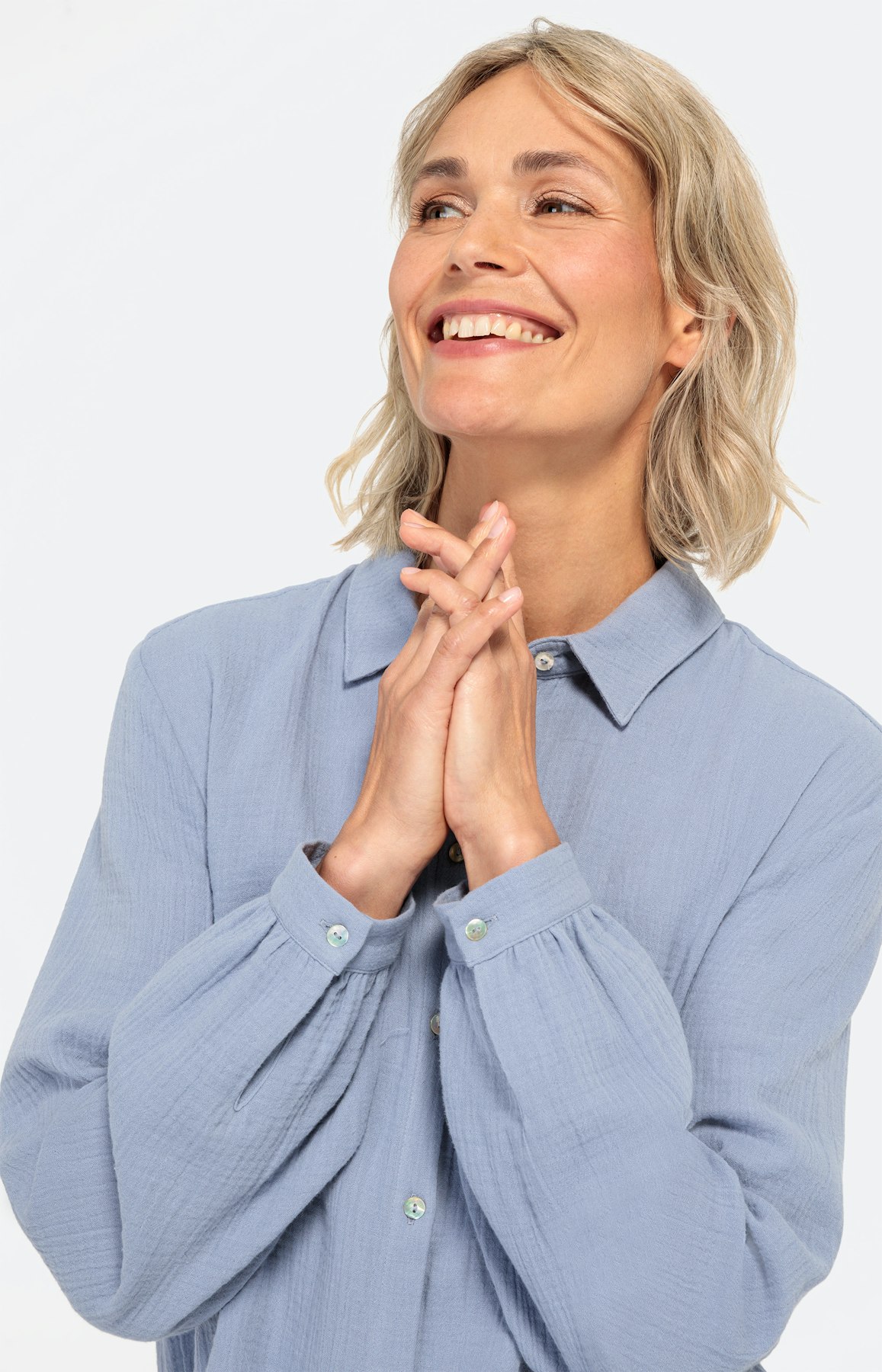 Musselinbluse mit langem Arm