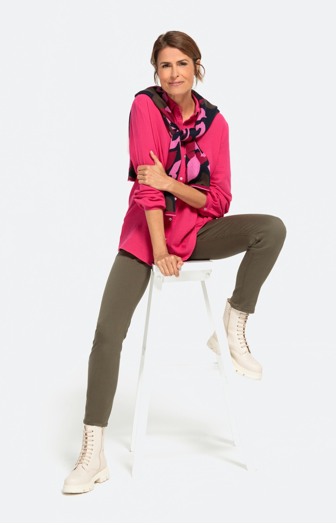 Hemdbluse aus Musselin