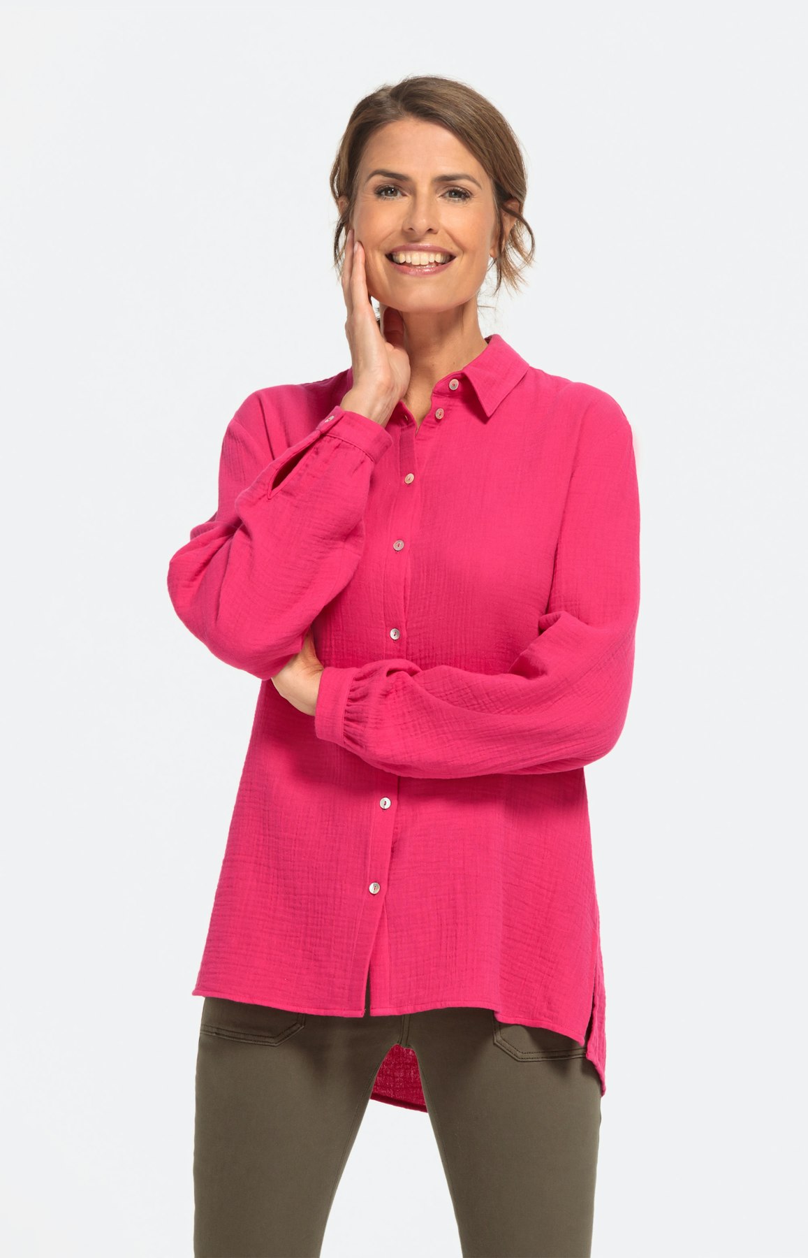 Hemdbluse aus Musselin