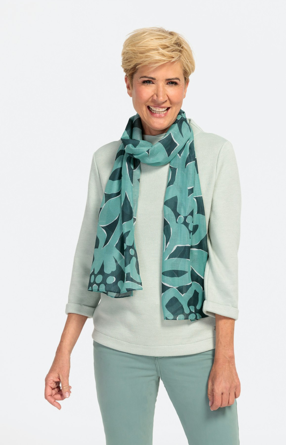 Leichter Schal mit Print