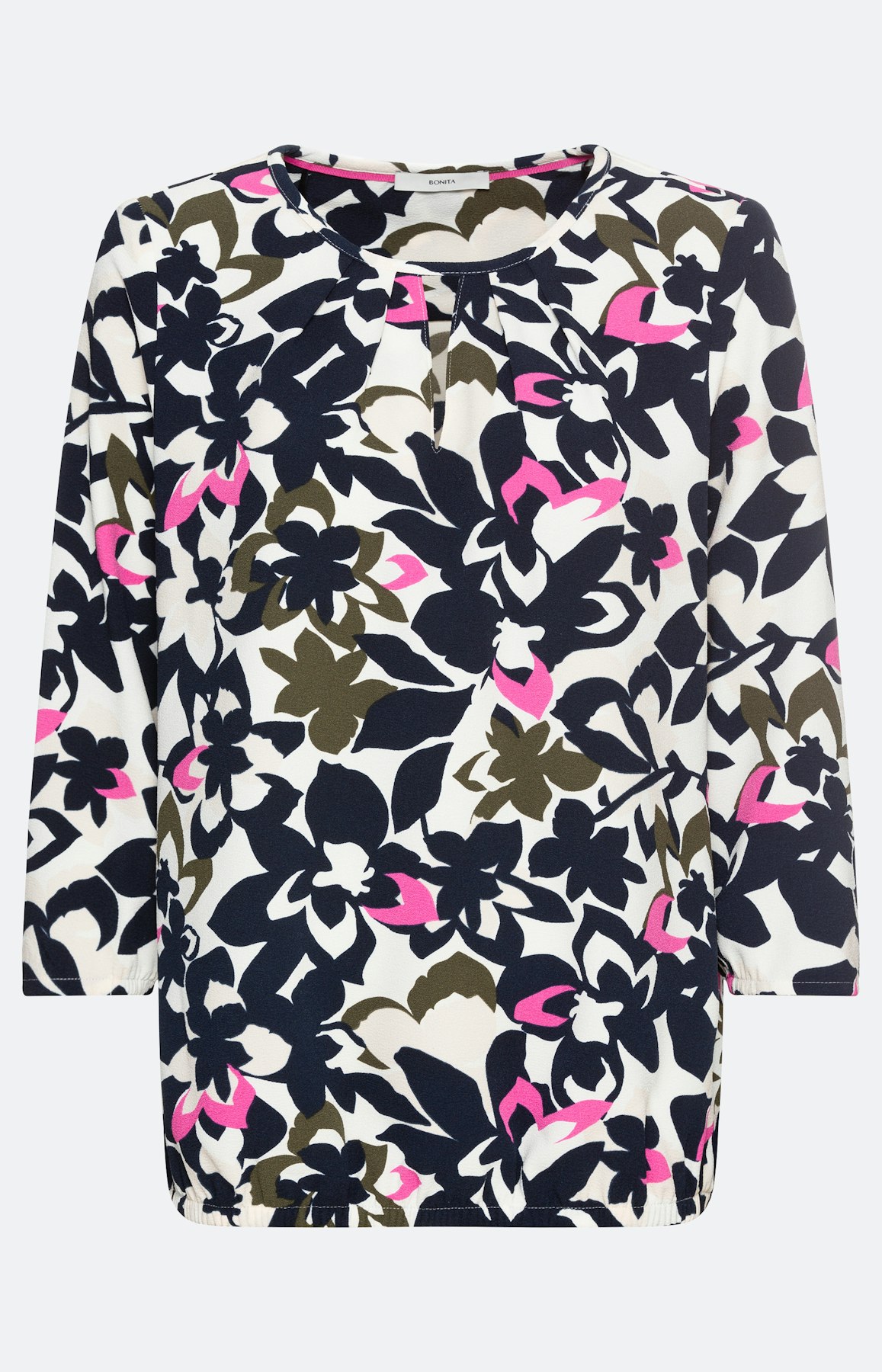 Gemustertes Shirt mit 3/4-Ärmel