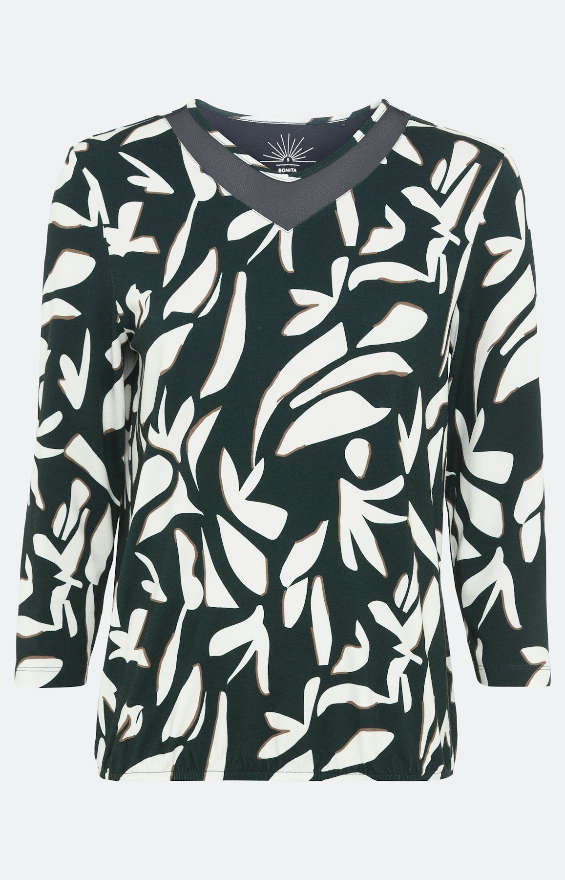 V-Ausschnitt Shirt mit 3/4-Ärmel