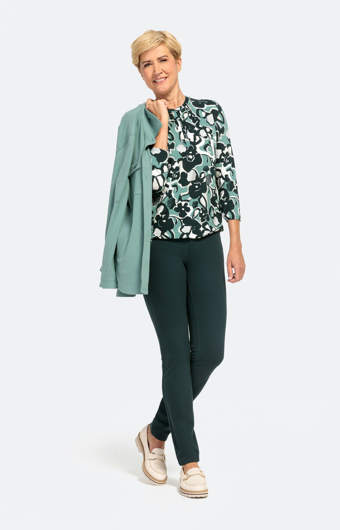 Print-Shirt mit 3/4-Ärmel