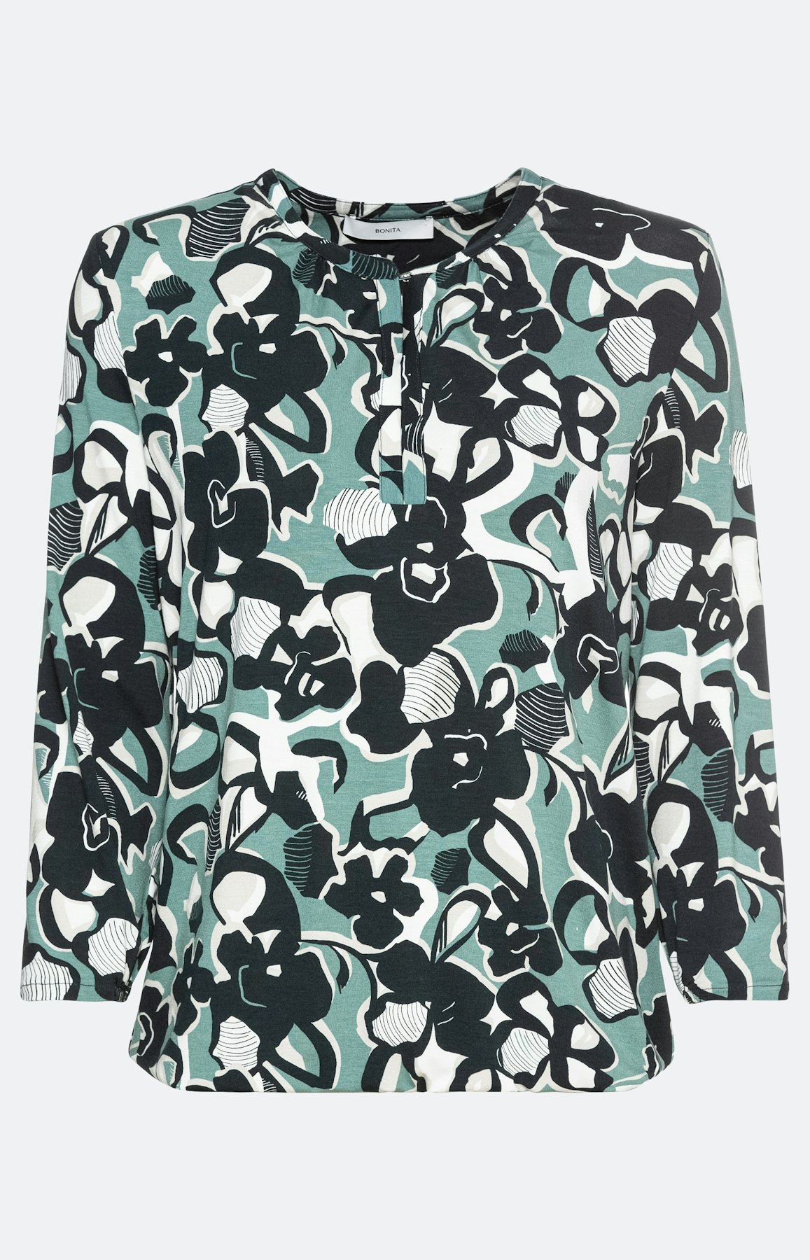 Print-Shirt mit 3/4-Ärmel