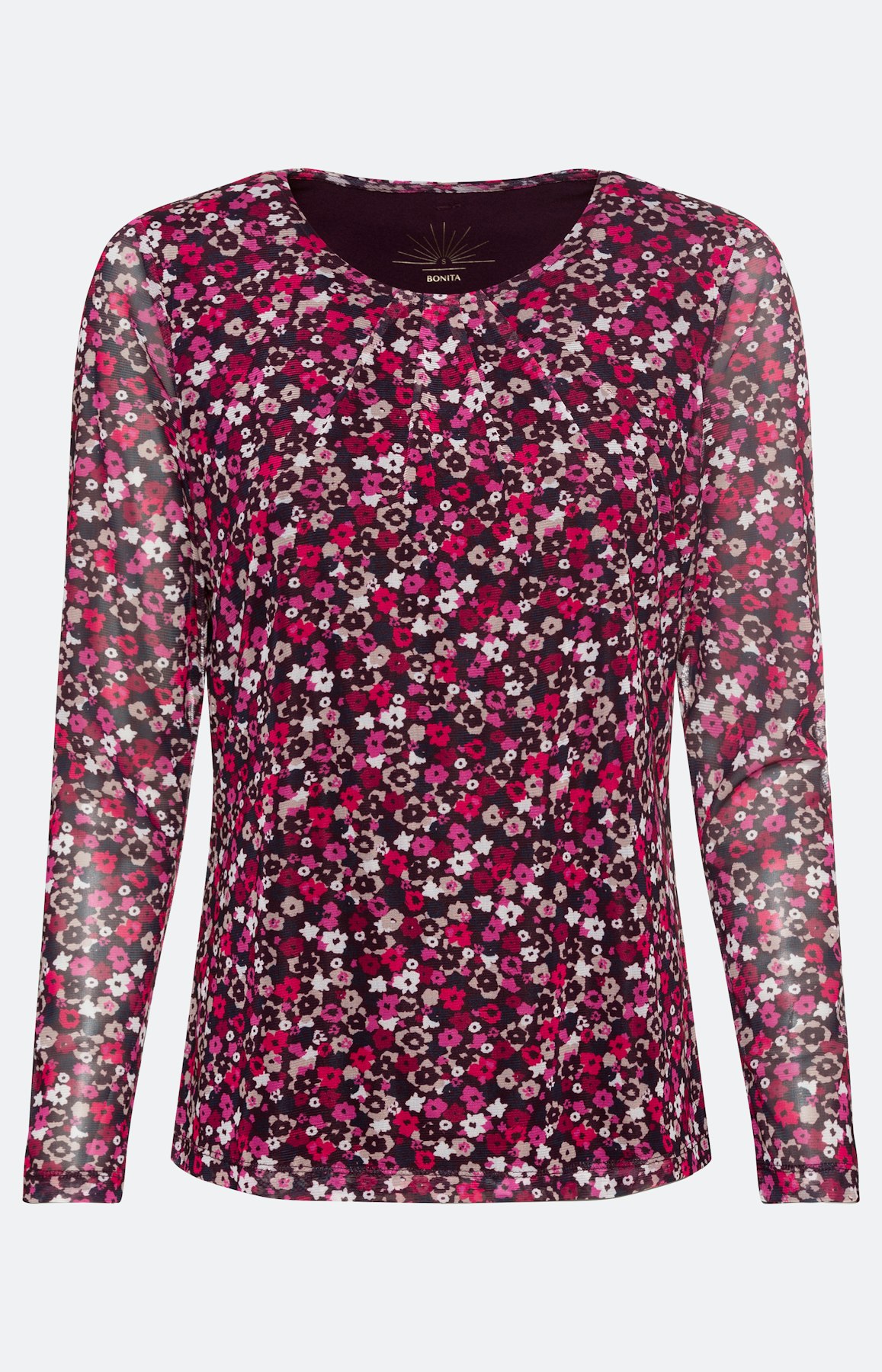 Mesh-Shirt mit langem Arm