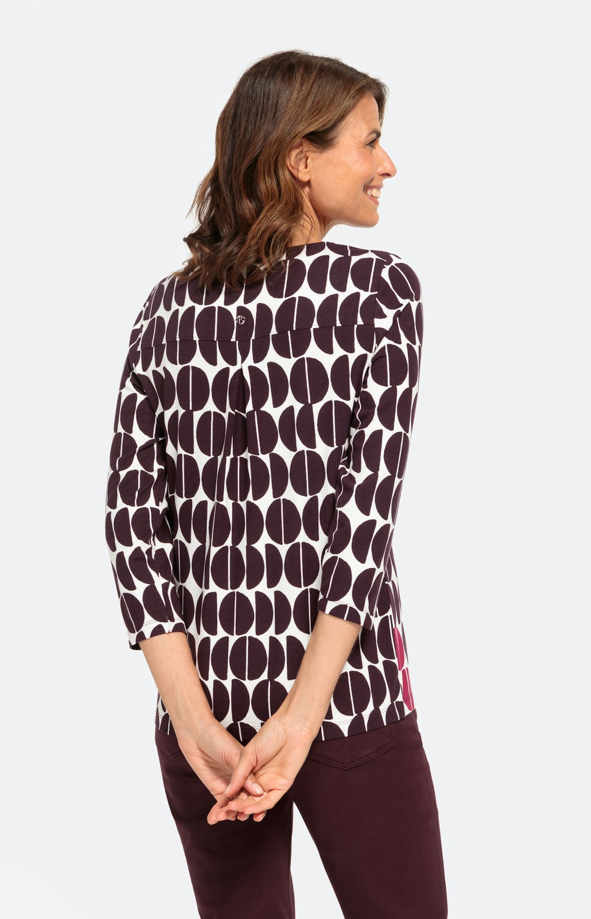 Bedrucktes Shirt mit 3/4-Arm