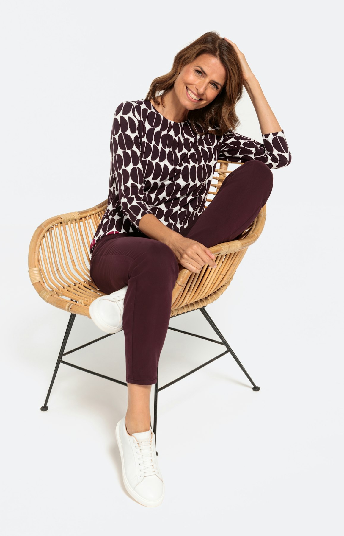 Bedrucktes Shirt mit 3/4-Arm