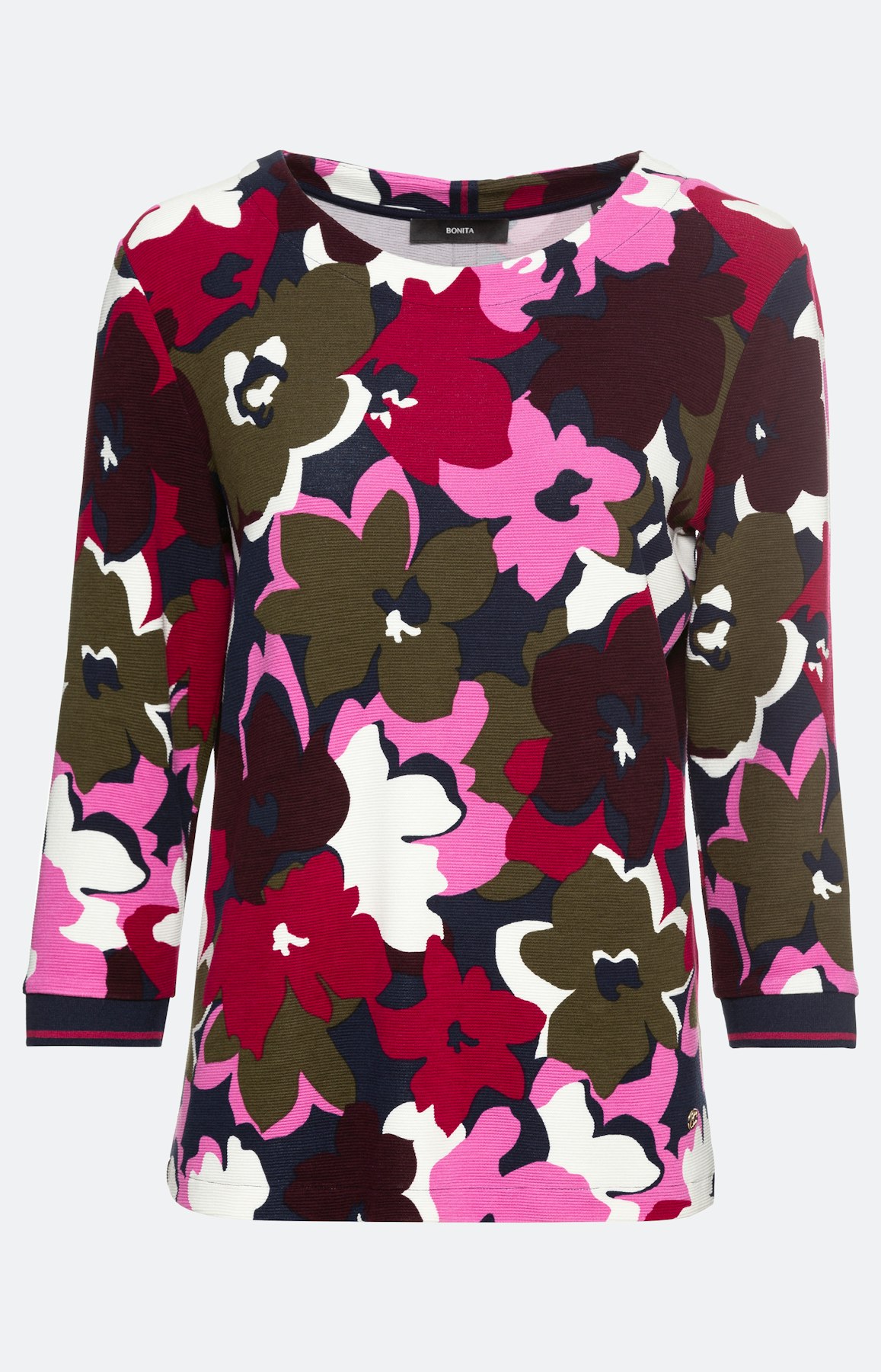 Sweatshirt mit 3/4-Ärmel und Rippbund